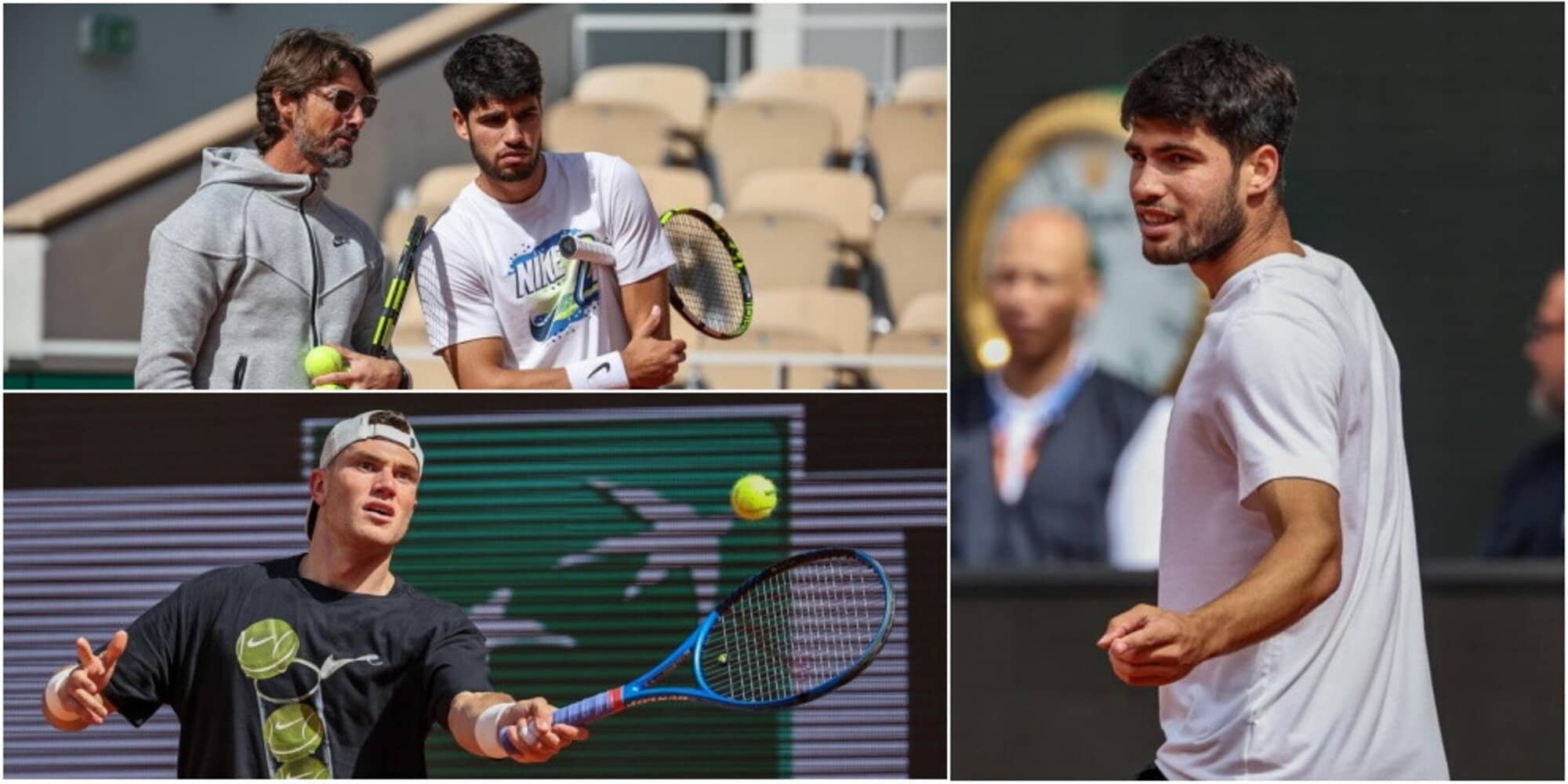 Roland Garros, Alcaraz già in campo: allenamento con Draper sul centrale