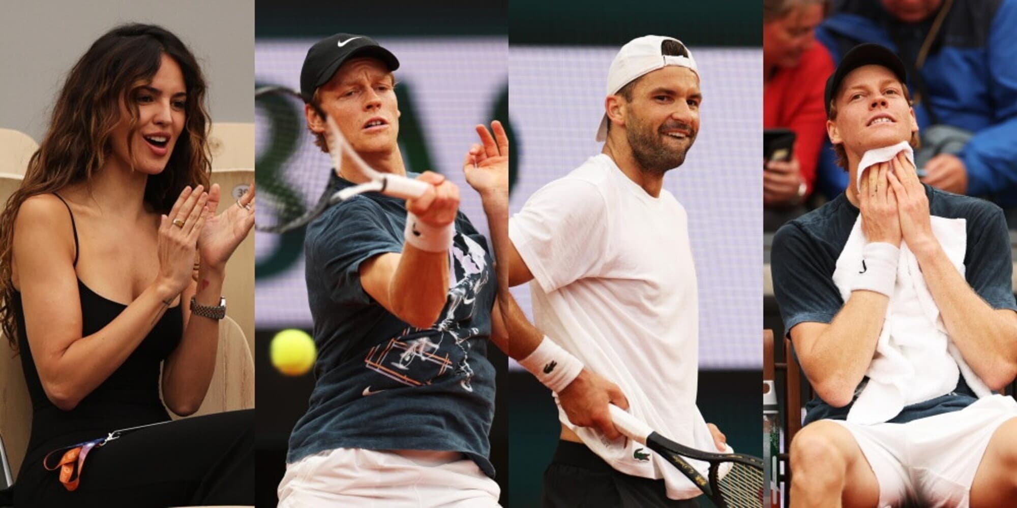 Sinner si allena insieme a Dimitrov: sugli spalti del Roland Garros una tifosa speciale
