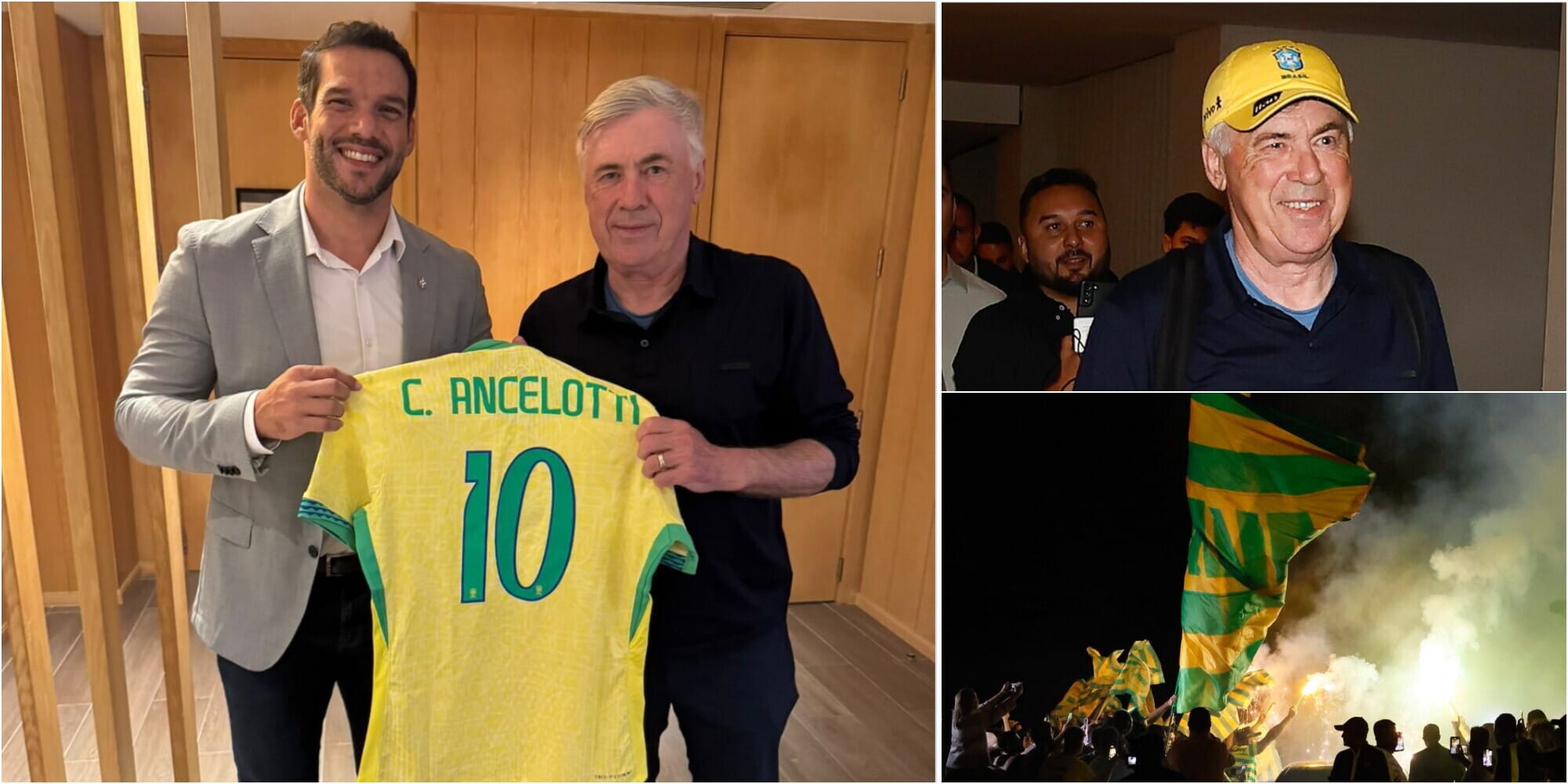Ancelotti sbarca in Brasile, accoglienza da star per il tecnico italiano