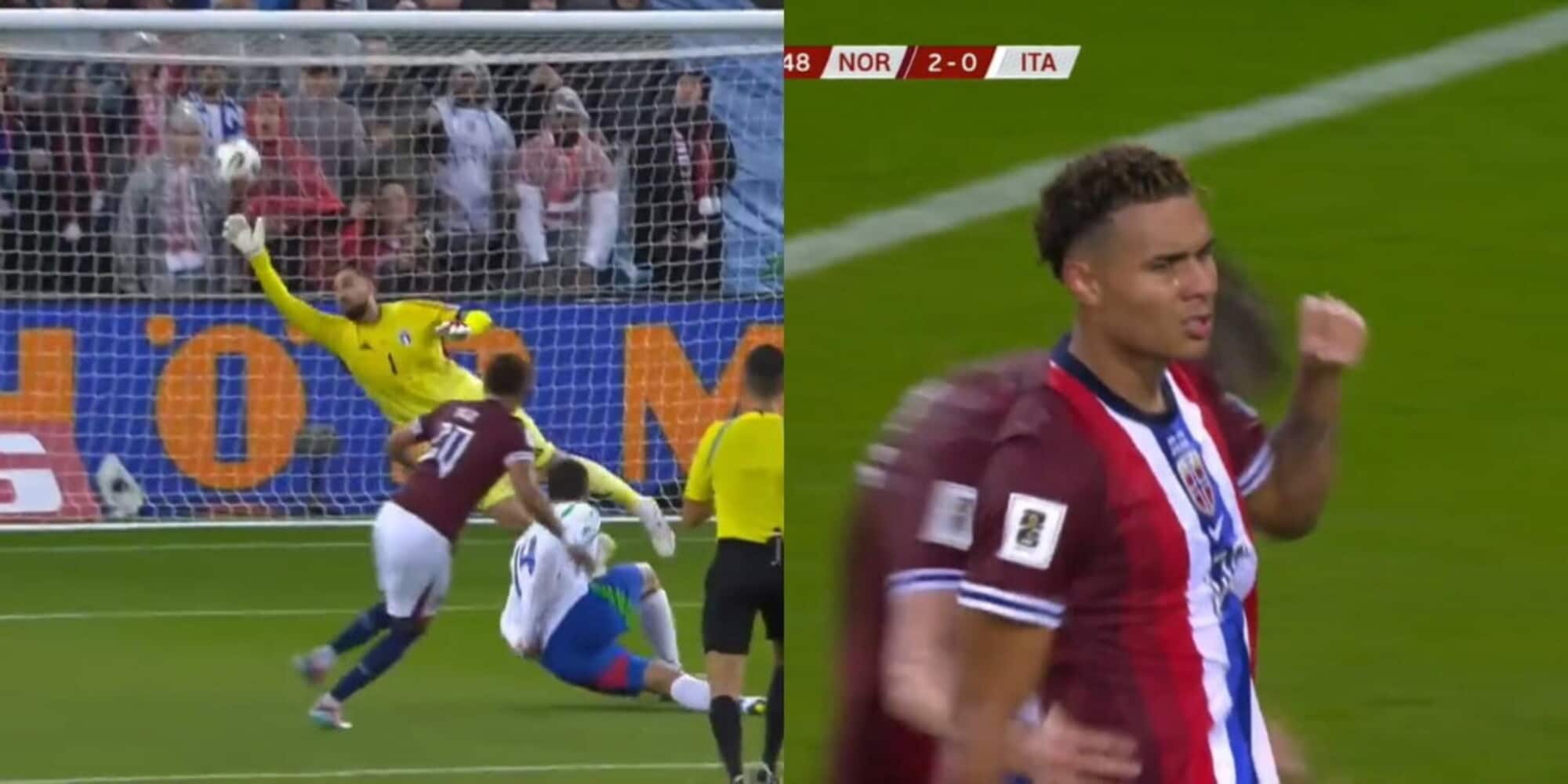 Che magia di Nusa, gli azzurri crollano: la FOTOSEQUENZA del gol del 2-0 della Norvegia