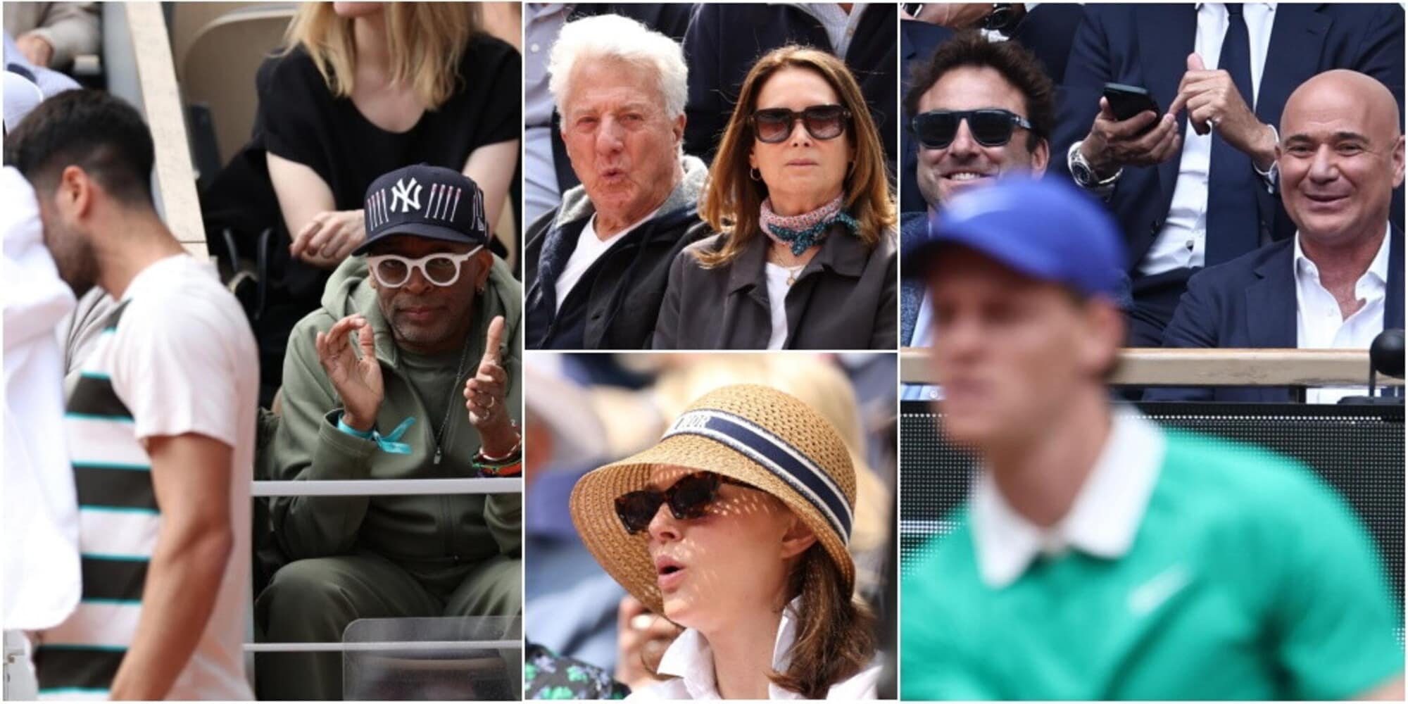 Da Agassi a Dustin Hoffmann, quanti vip al Roland Garros per la finale tra Sinner e Alcaraz