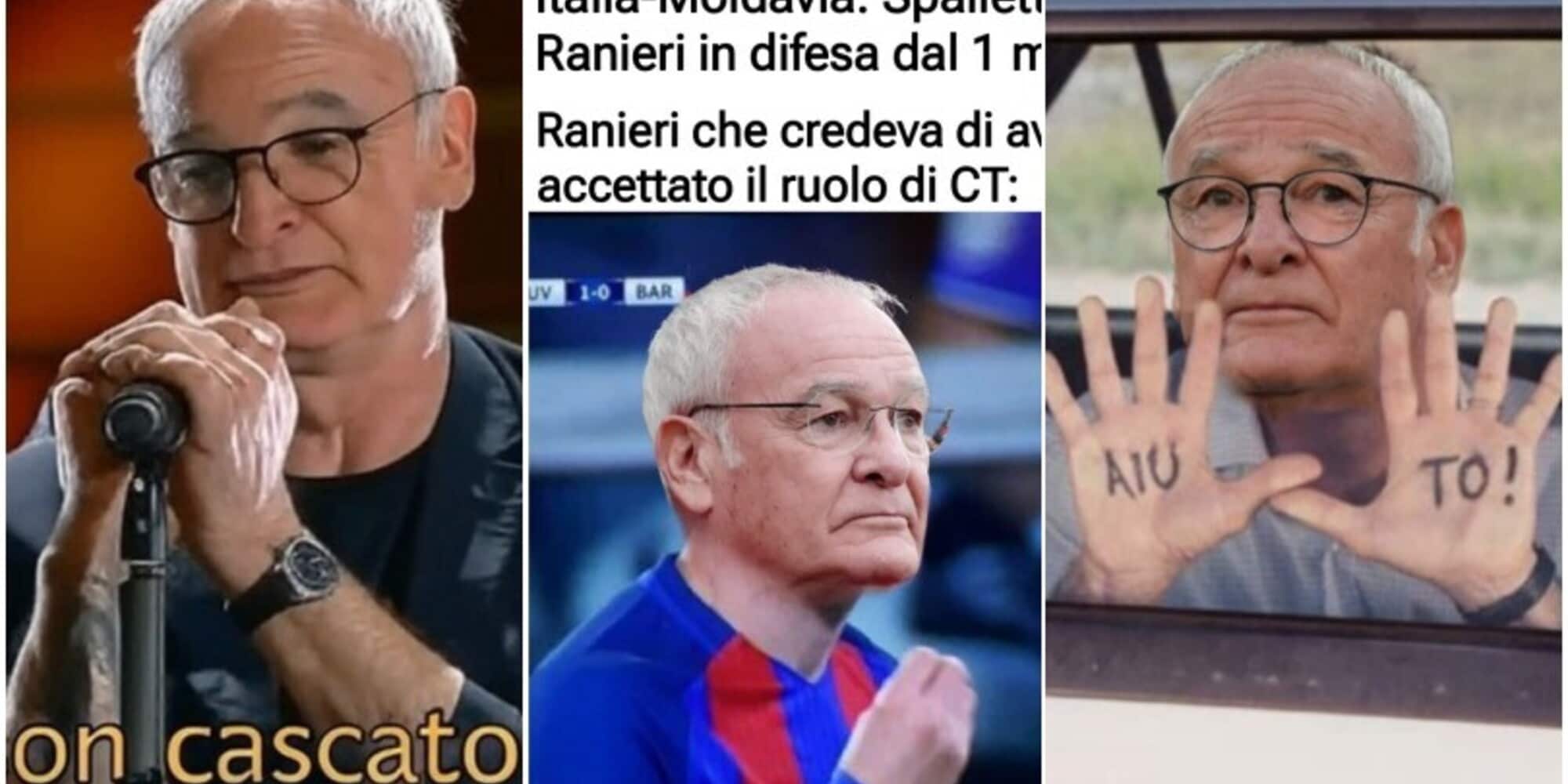 L'ultima di Spalletti con l'Italia contro la Moldavia scatena le ironie social: Ranieri protagonista
