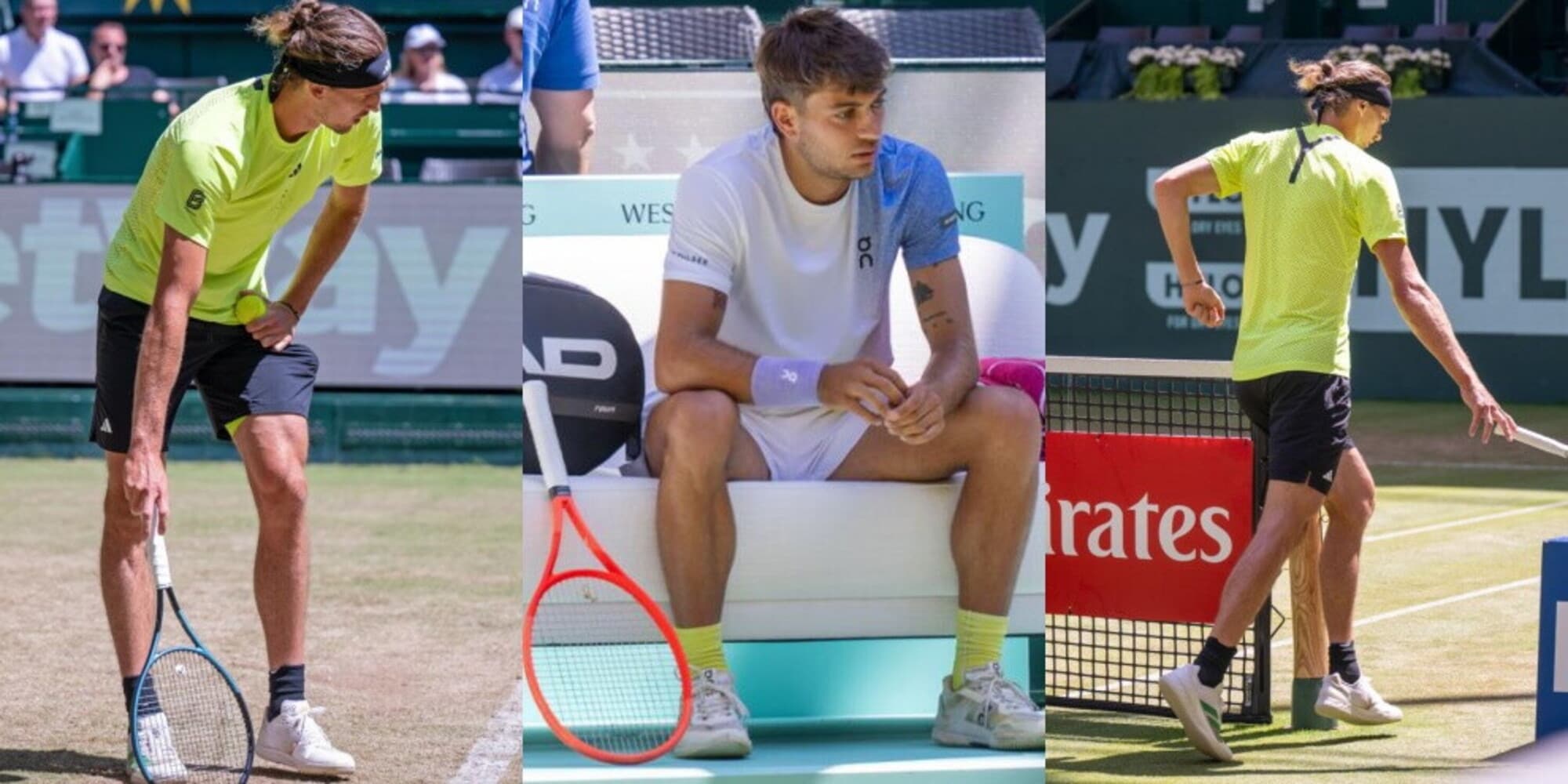 Zverev scappa in bagno e lascia Cobolli da solo in campo: la fidanzata in tribuna reagisce così
