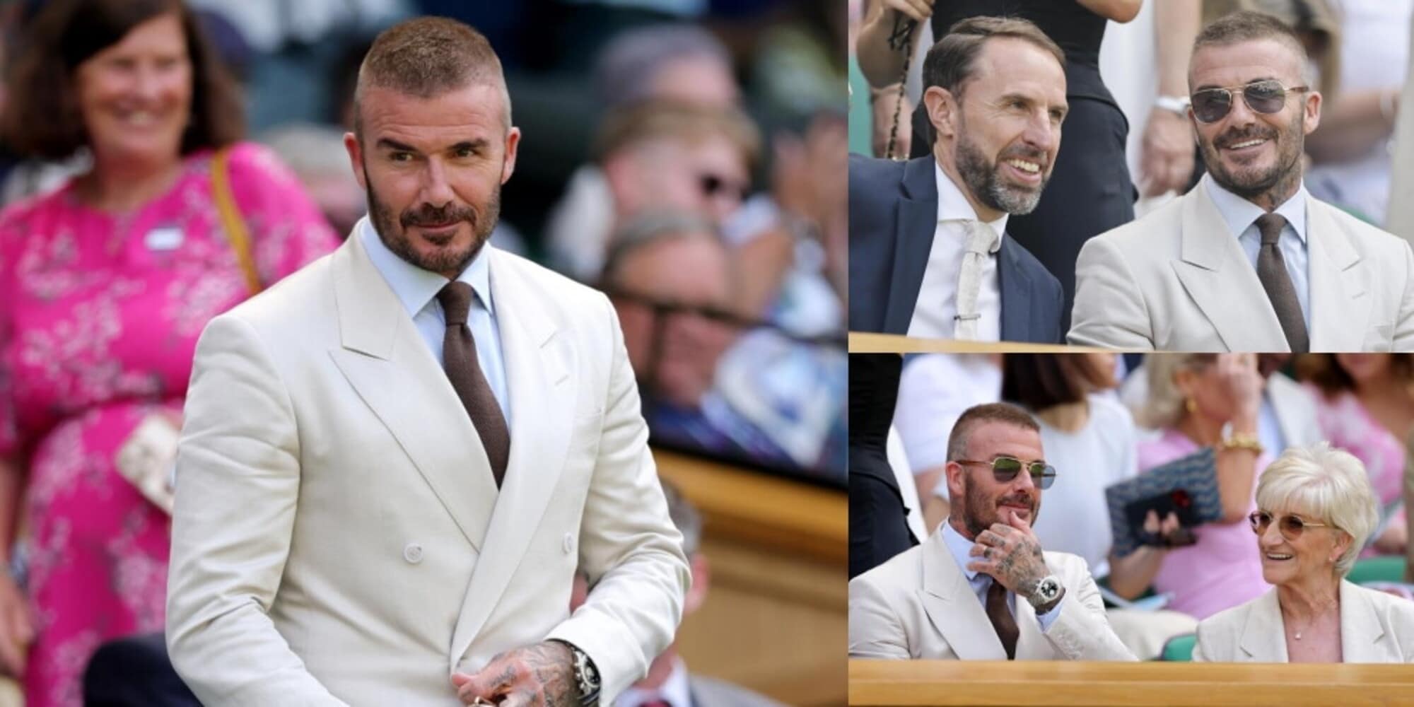 Beckham a Wimbledon con Southgate: che eleganza per il match tra Fognini e Alcaraz!