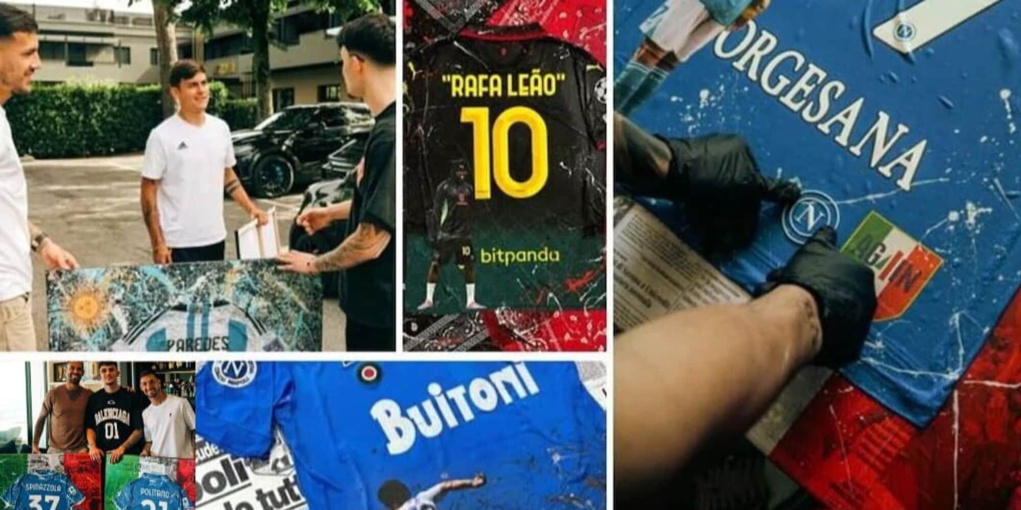 Mattia Mastrillo, maglie da calcio trasformate in opere d'arte - FOTO