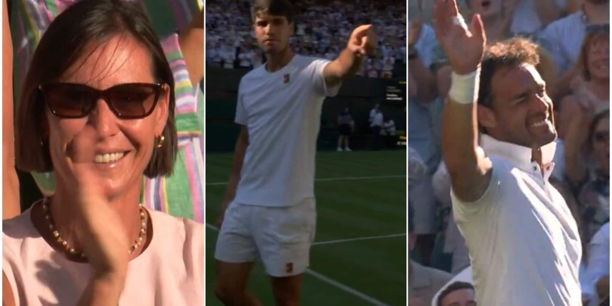 Alcaraz chiede la standing ovation di Wimbledon per Fognini: Flavia Pennetta emozionata in tribuna