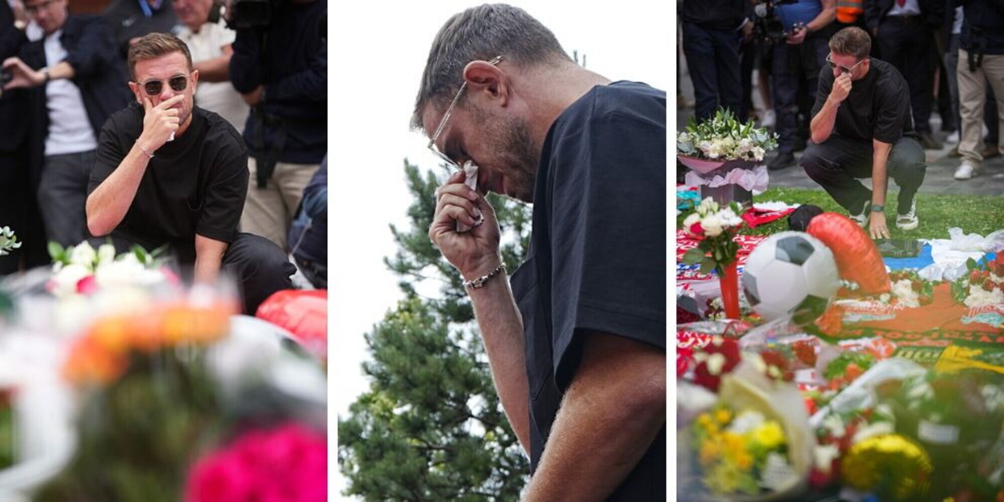 Jordan Henderson disperato ad Anfield per Diogo Jota: le foto che commuovono tutti