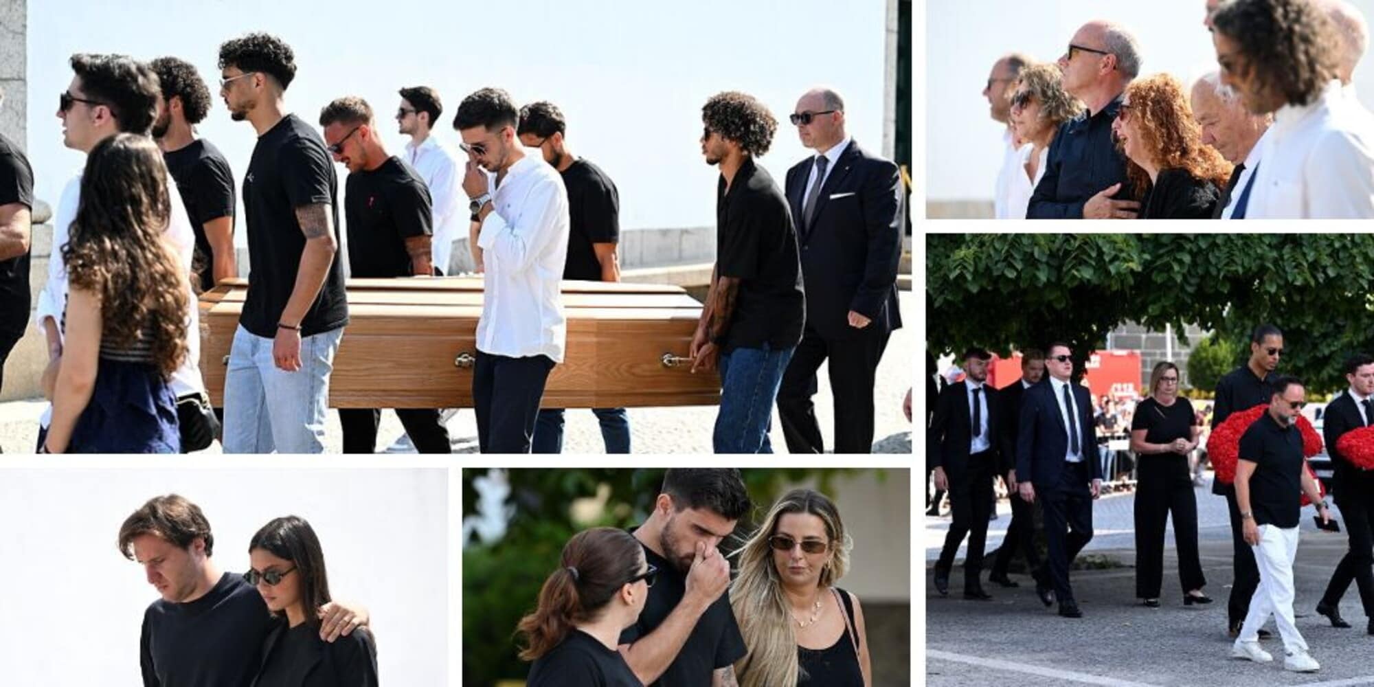 Funerale Diogo Jota, tutti i giocatori del Liverpool e del Portogallo in lacrime con la famiglia