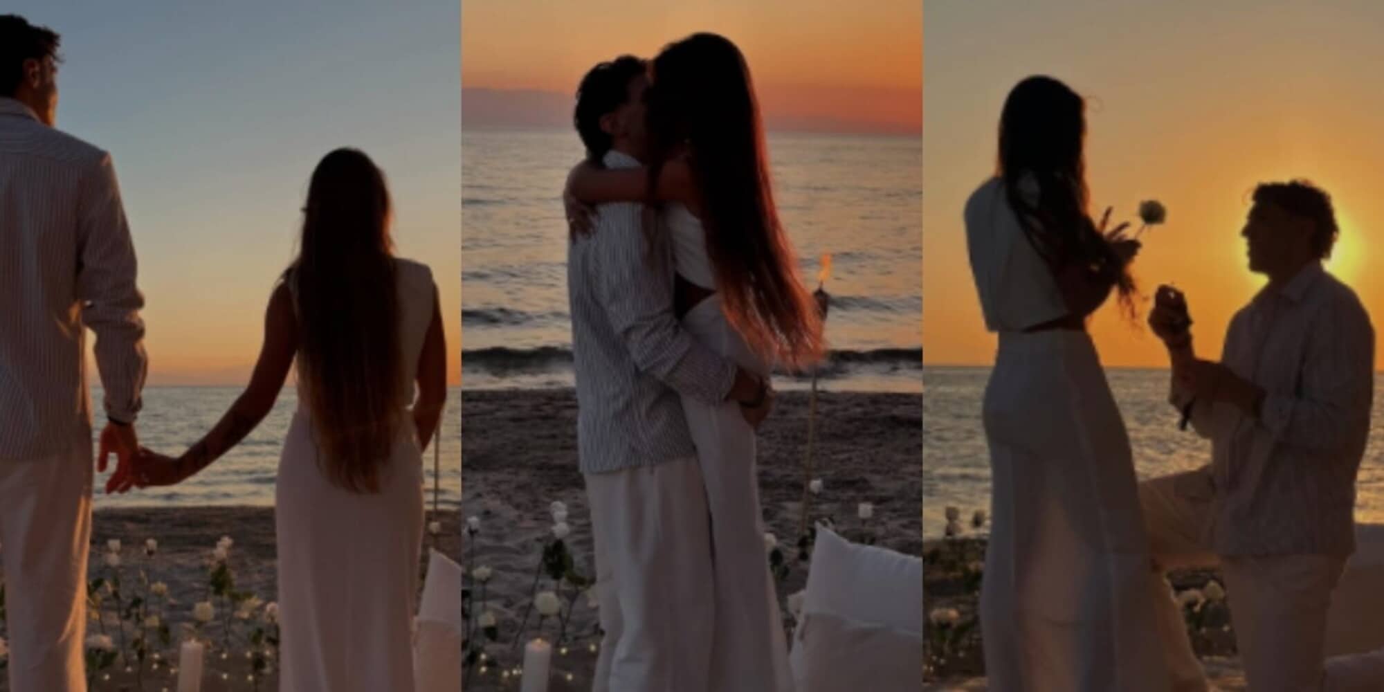 Lazio, Mandas si sposa: anello alla fidanzata al tramonto 
