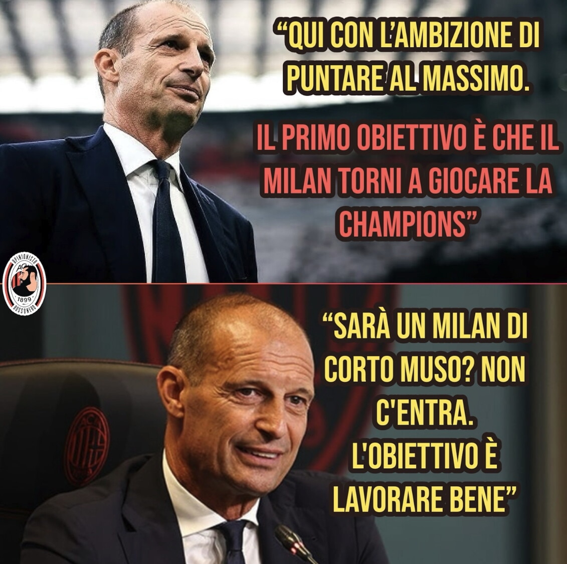 La presentazione di Allegri al Milan è già storia: i social si ...