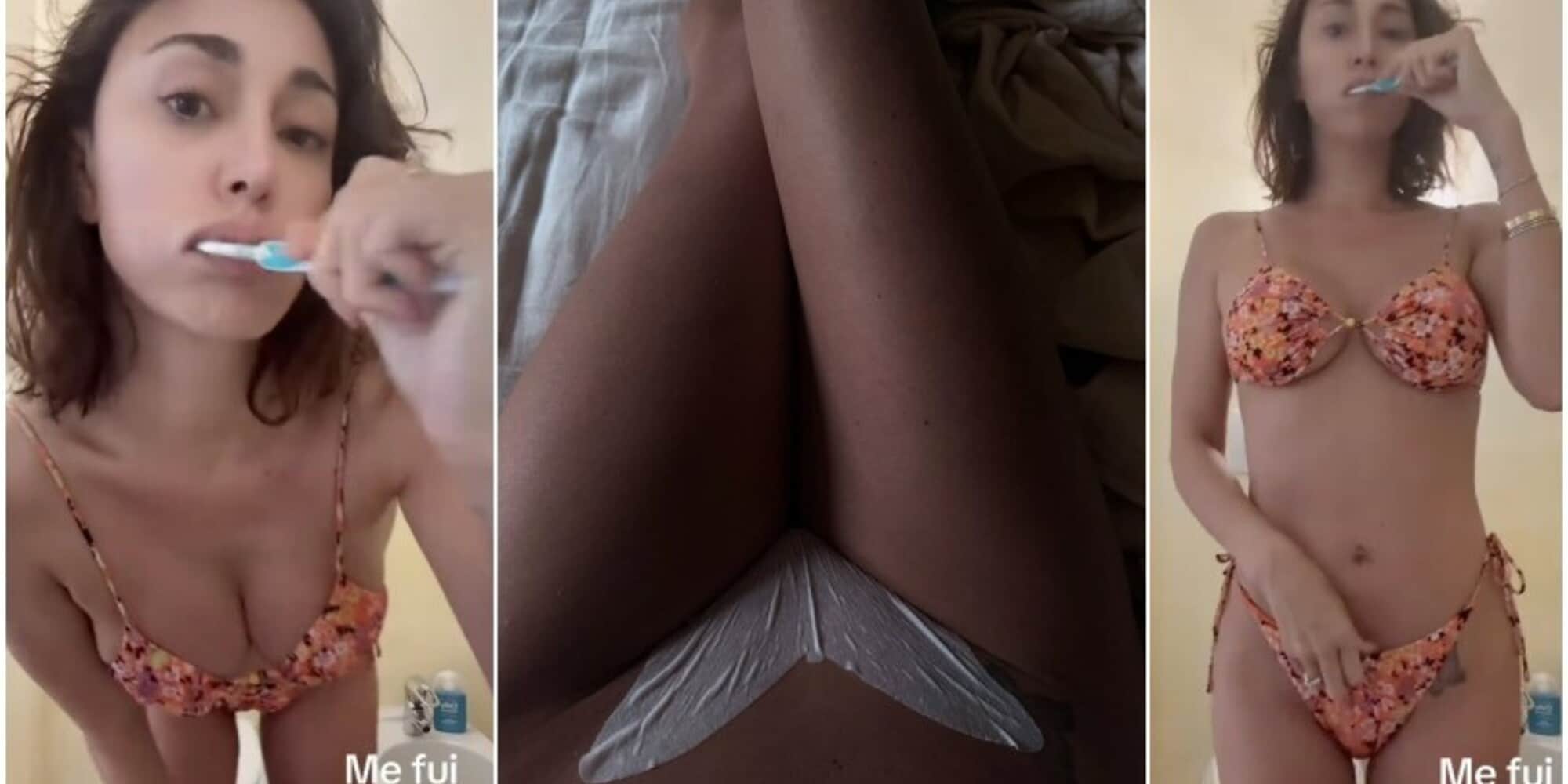 Belen Rodriguez e la maschera intima: la foto sexy fa impazzire il web