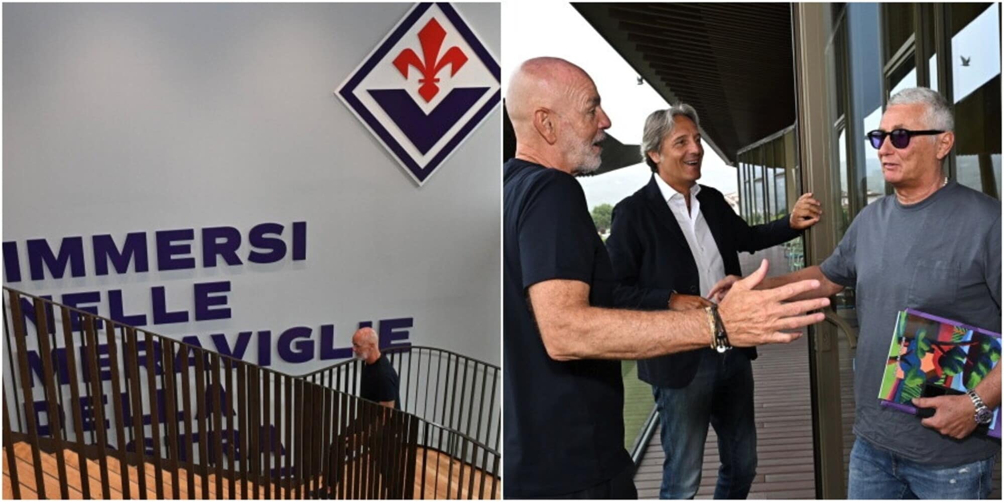 Pioli torna al Viola Park: le immagini che emozionano la Fiorentina