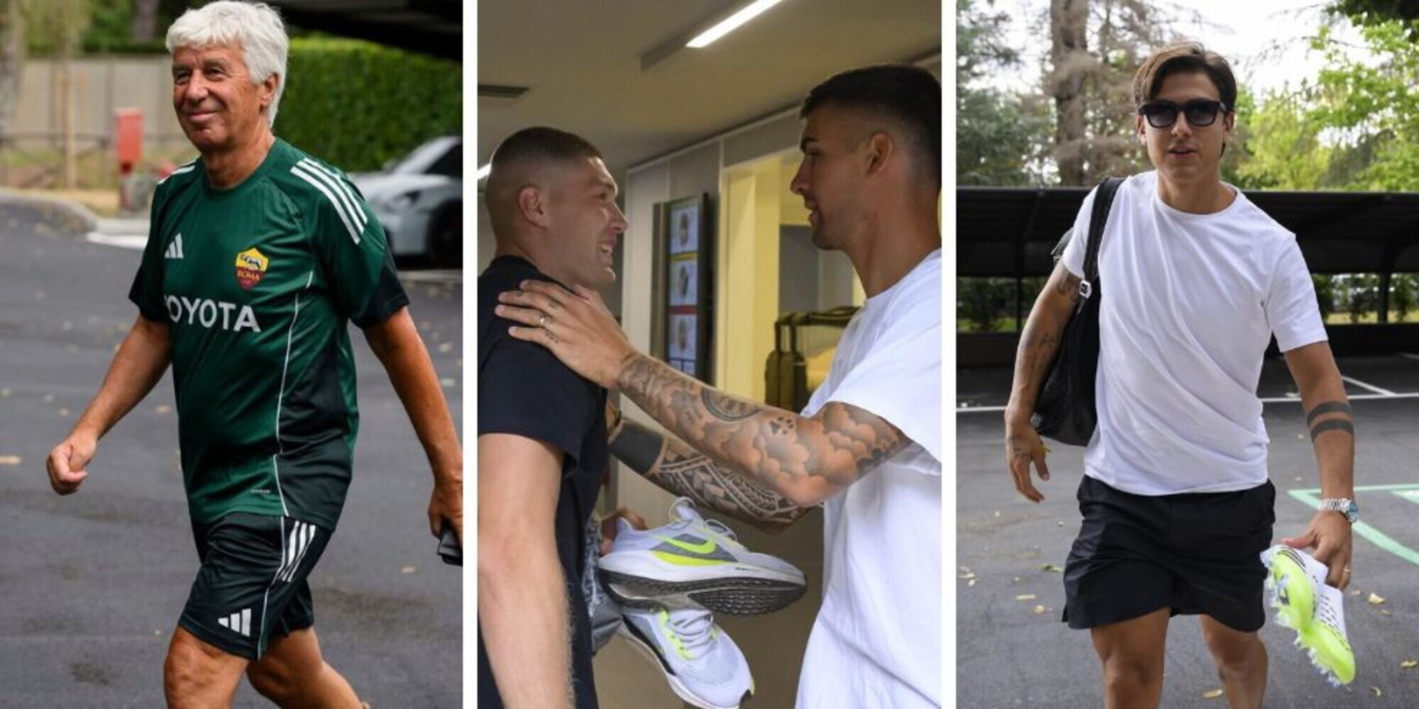 Gasperini a Trigoria, comincia l'avventura alla Roma: tutte le foto del primo giorno di ritiro