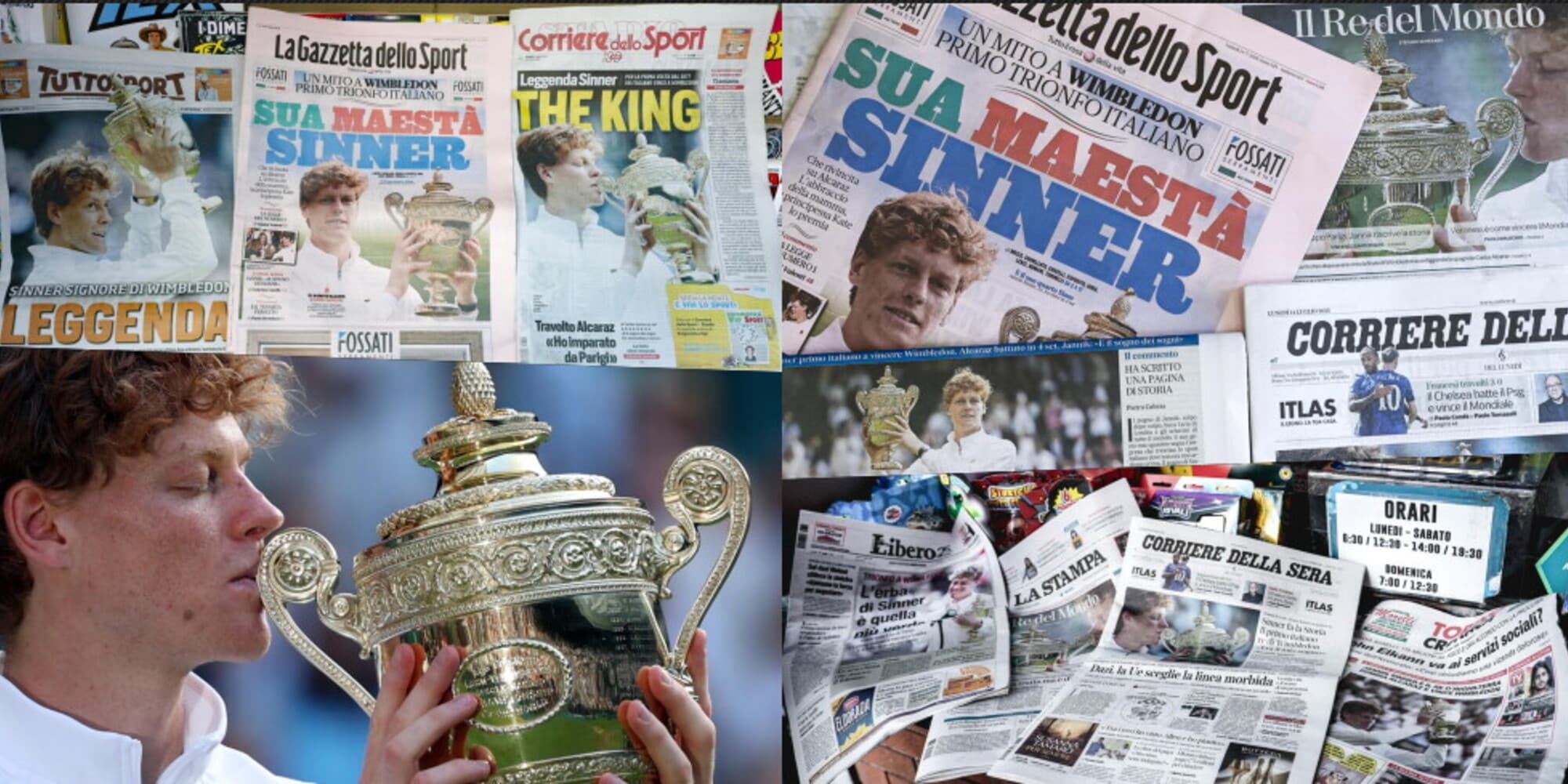 Sinner celebrato dal mondo intero: le prime pagine sono tutte per Jannik 