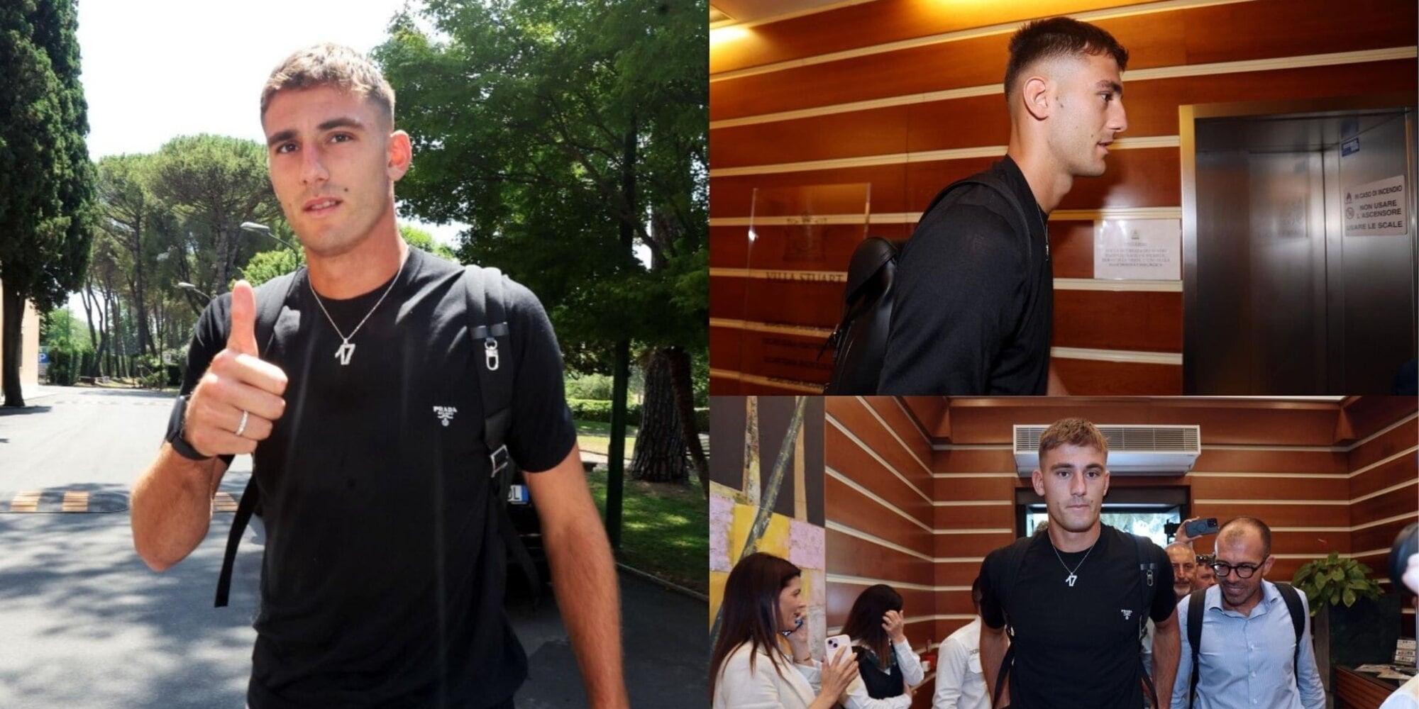 Napoli, Lucca a Villa Stuart: le foto delle visite mediche