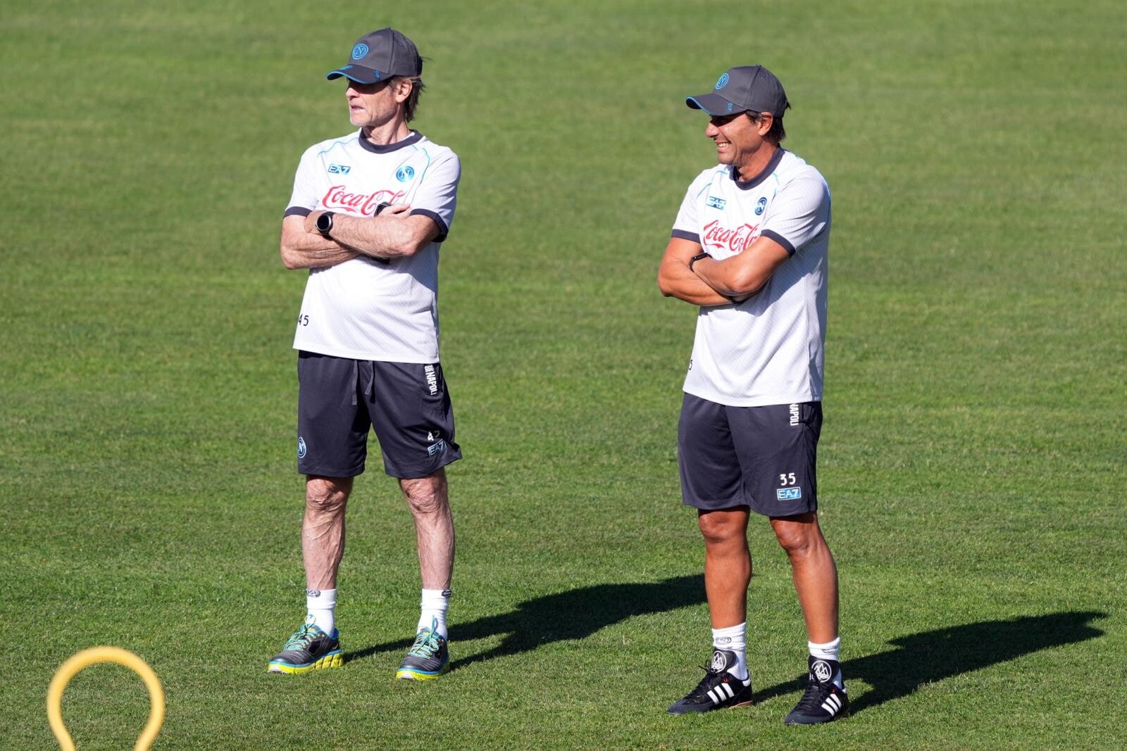 Napoli, Conte dirige l'allenamento a Dimaro: le prime indicazioni per De Bruyne e Lang