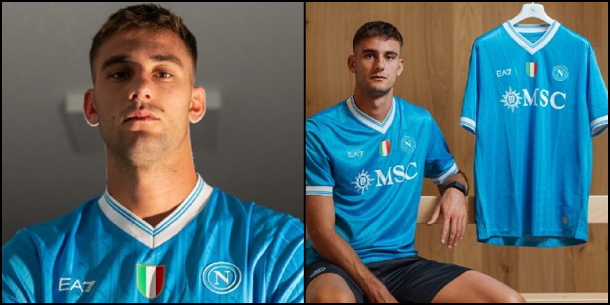 Napoli, ecco Lucca: le prime foto con la maglia azzurra sui social