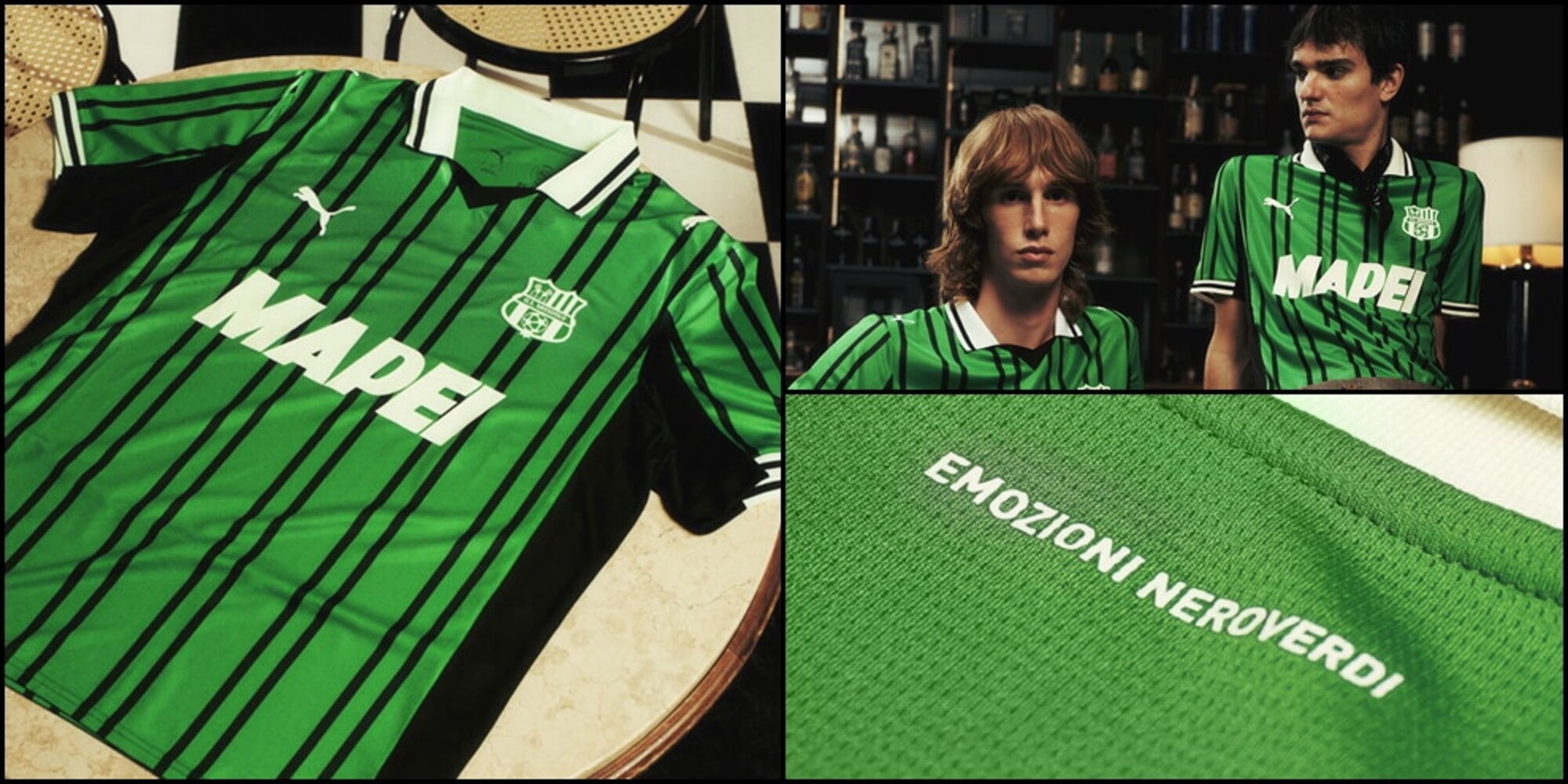 Sassuolo, le foto della nuova maglia: "Emozioni Neroverdi"