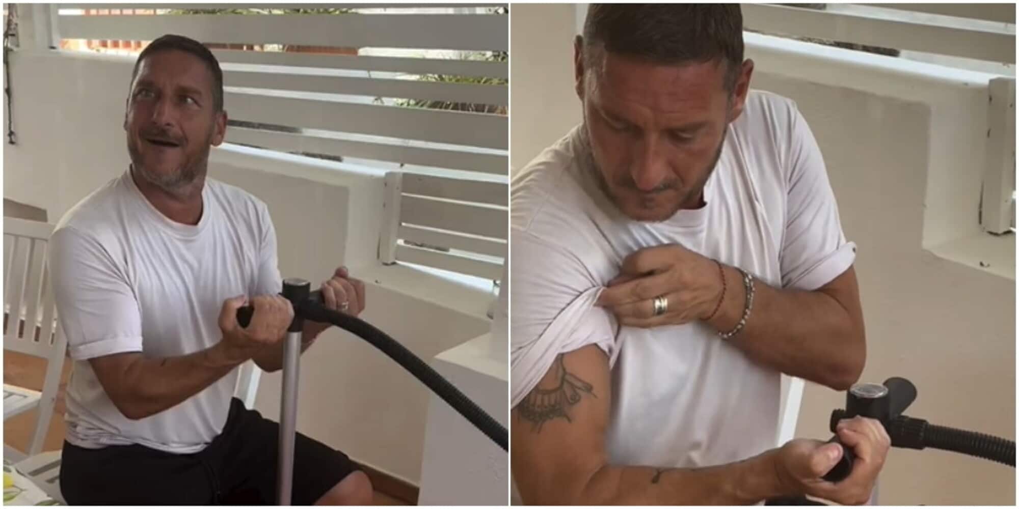 Totti e il siparietto social con Noemi sul gladiatore dello scudetto: "Ora ne ho tre"