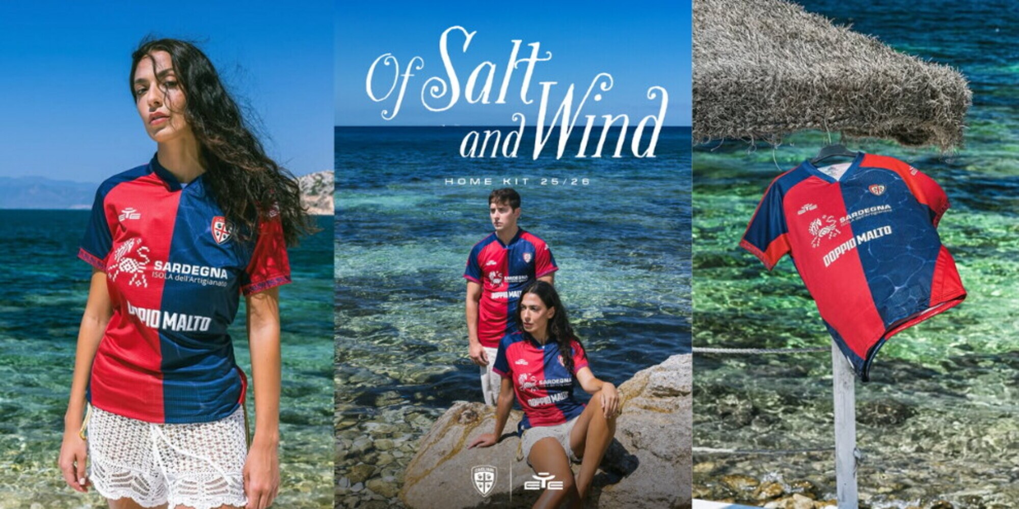 Cagliari, svelata la nuova maglia per la stagione 25/26: ispirata la vento e al mare della Sardegna