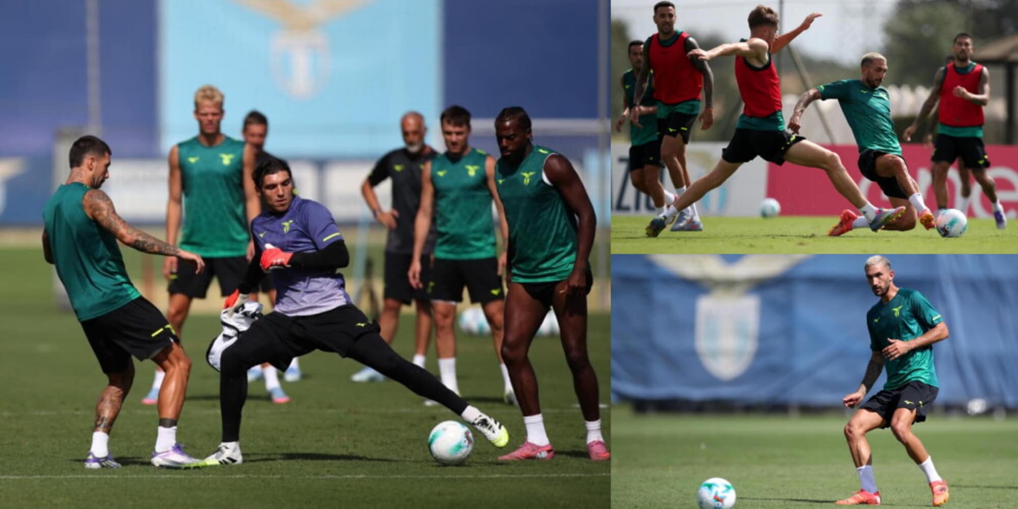 Lazio, nuovo allenamento a Formello: Mandas finisce in mezzo al torello, Cataldi protagonista