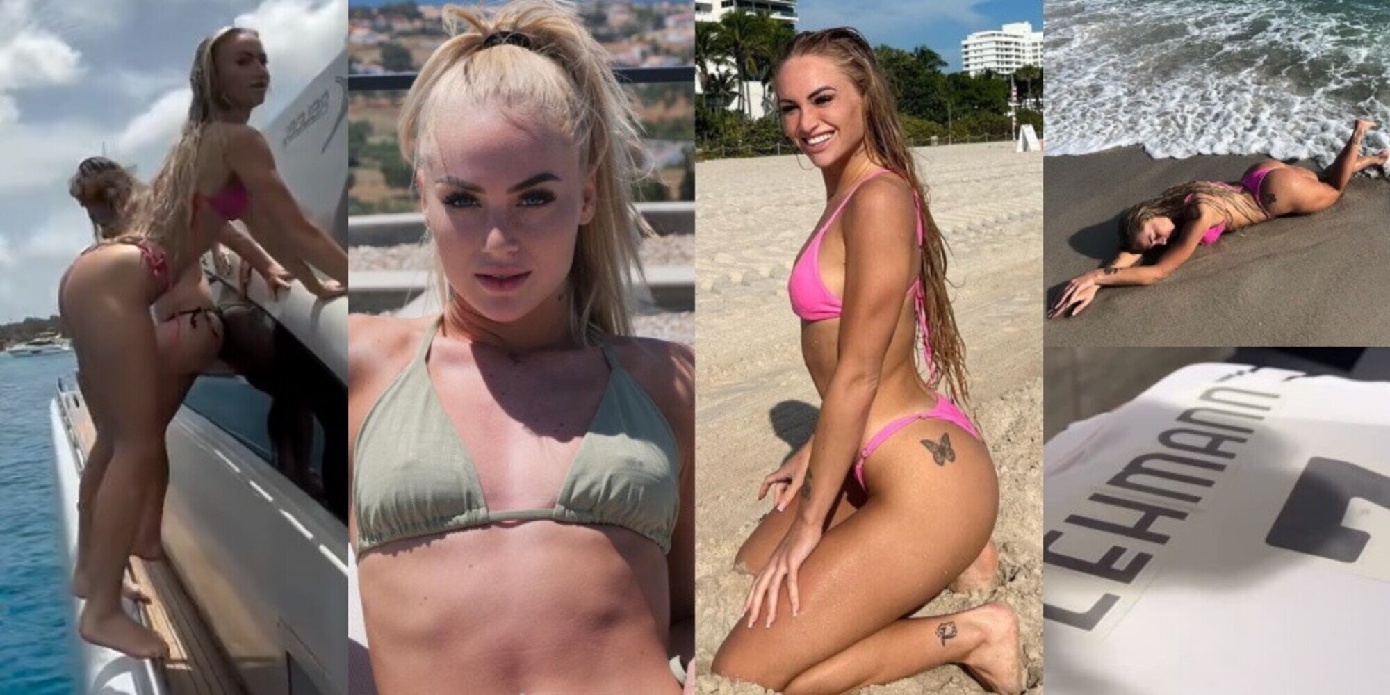 Alisha Lehmann, vacanze bianconere a Ibiza tra tuffi dallo yacht e noci di cocco