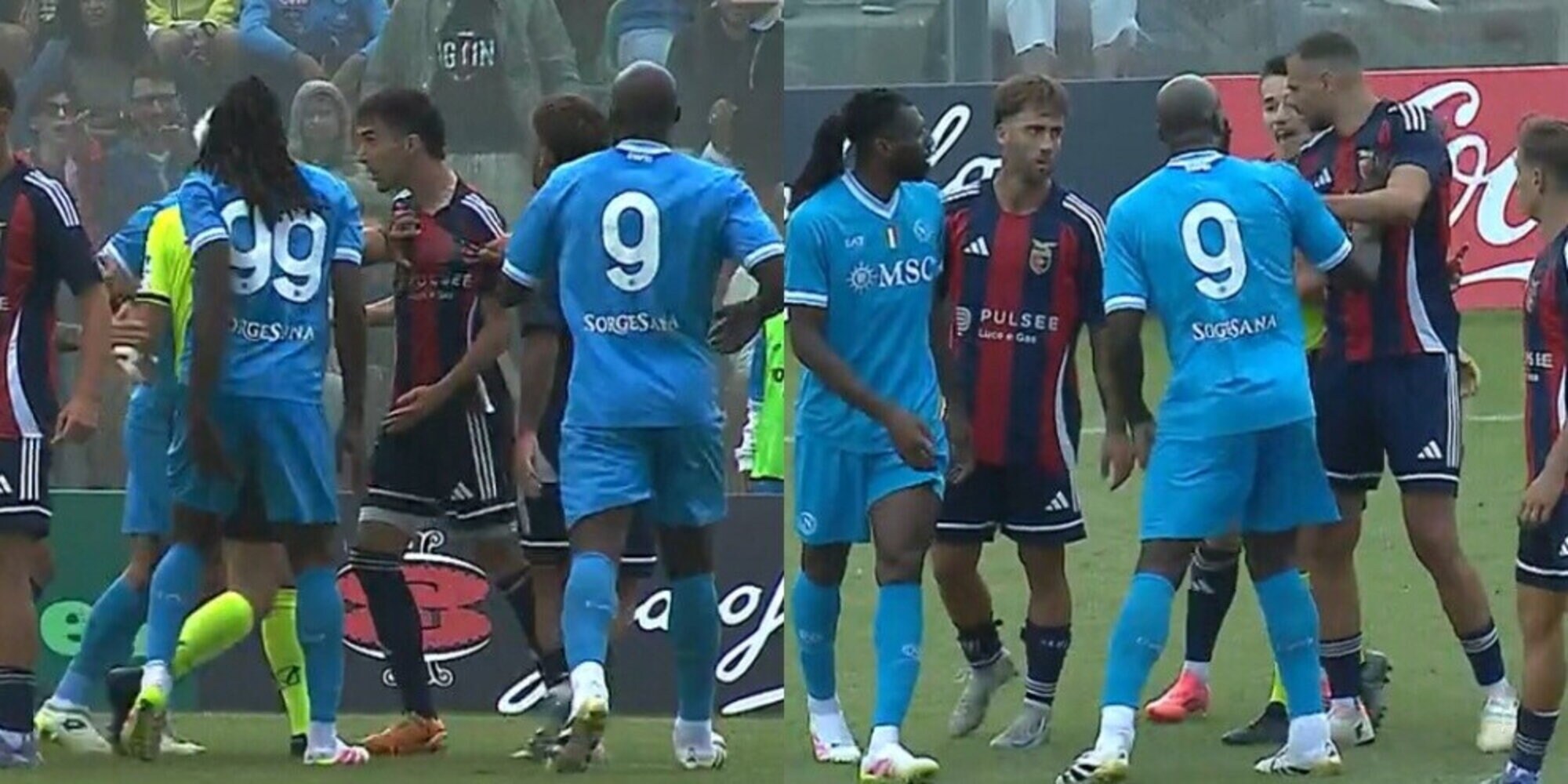 Un fallo su Lang scatena la rissa in Napoli-Casertana