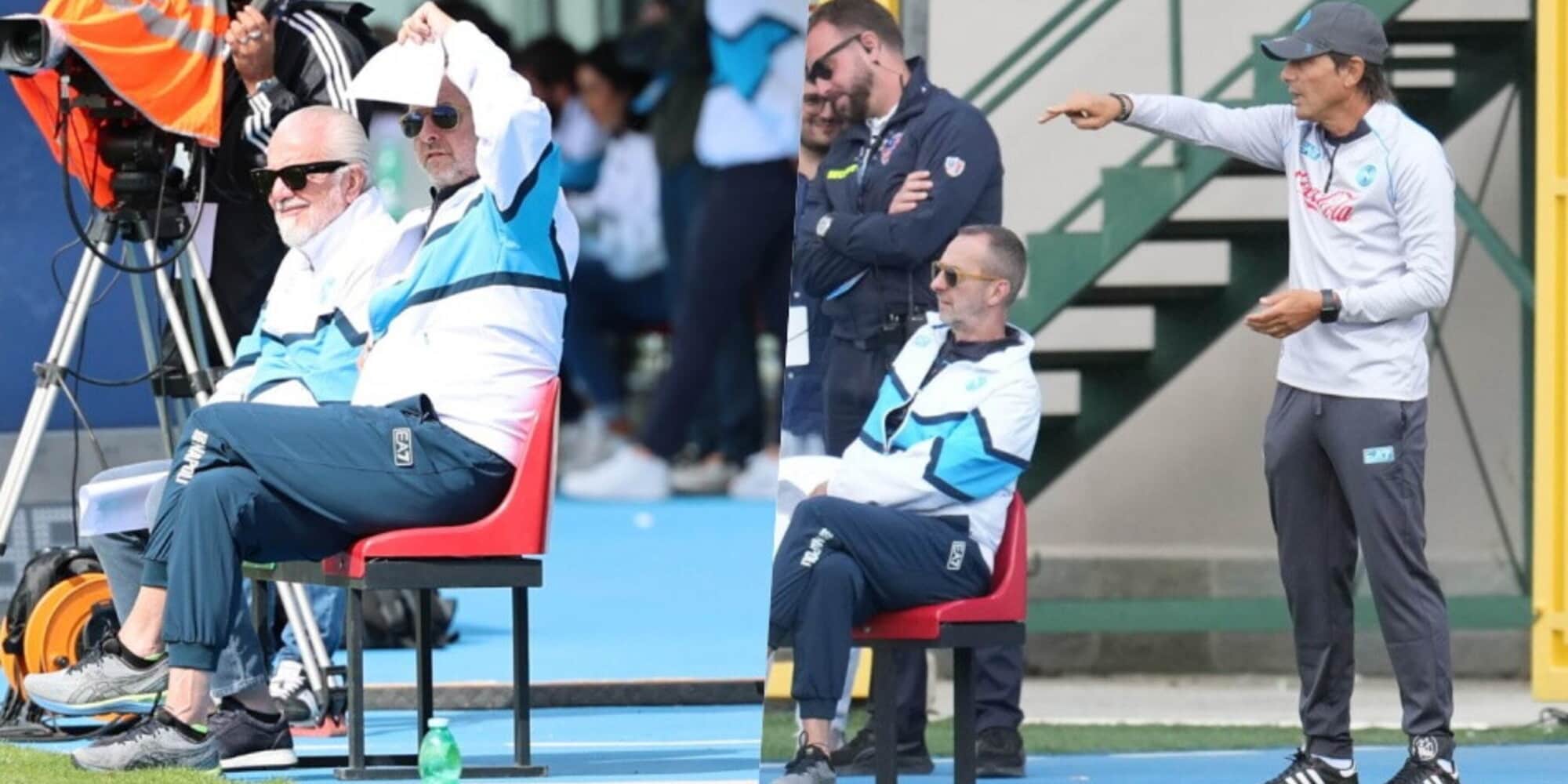 Il Napoli pareggia con la Casertana: Conte dirige sotto gli occhi di De Laurentiis