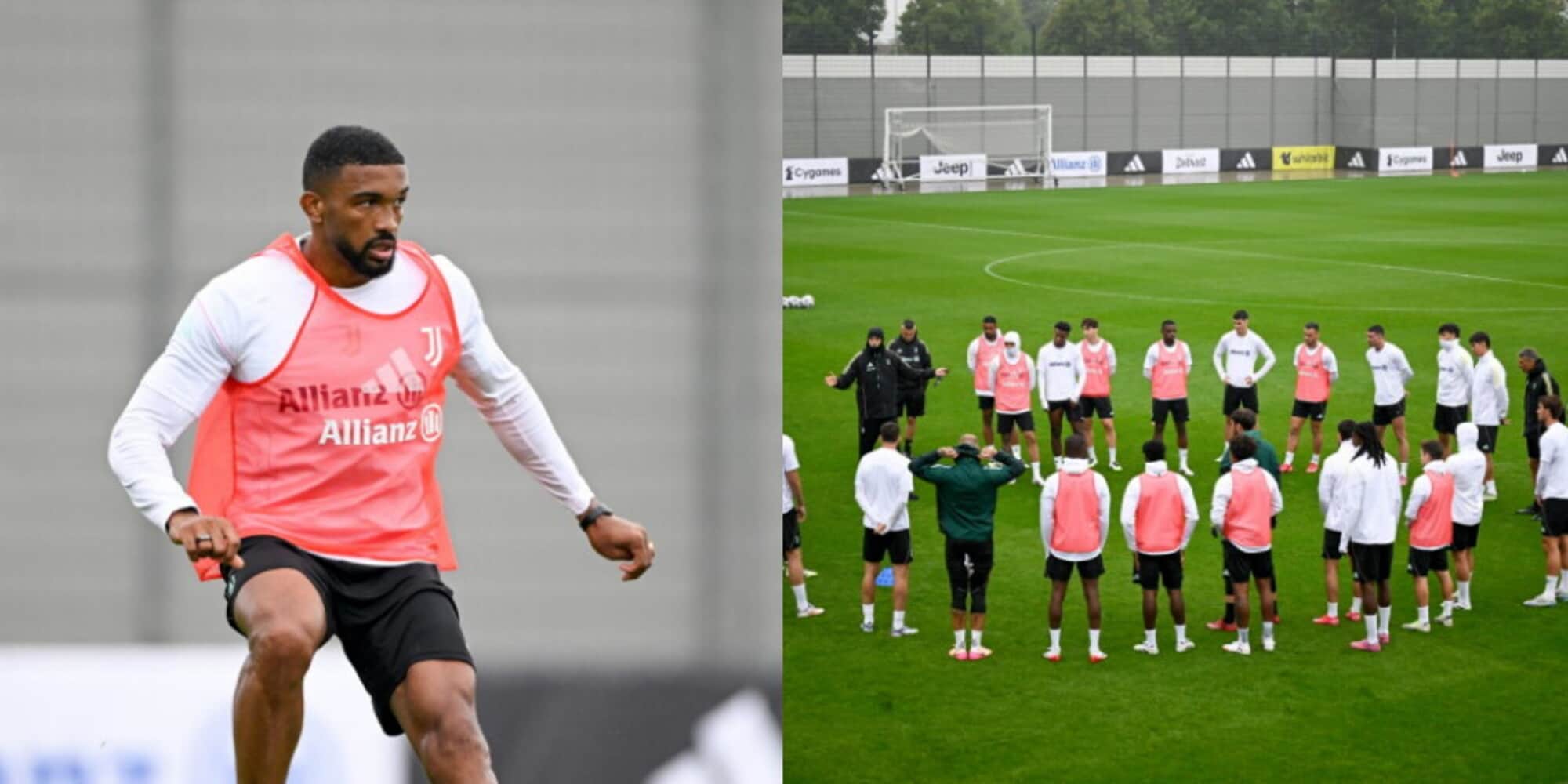 Juventus, sotto la pioggia a Herzogenaurach: Bremer in prima linea 