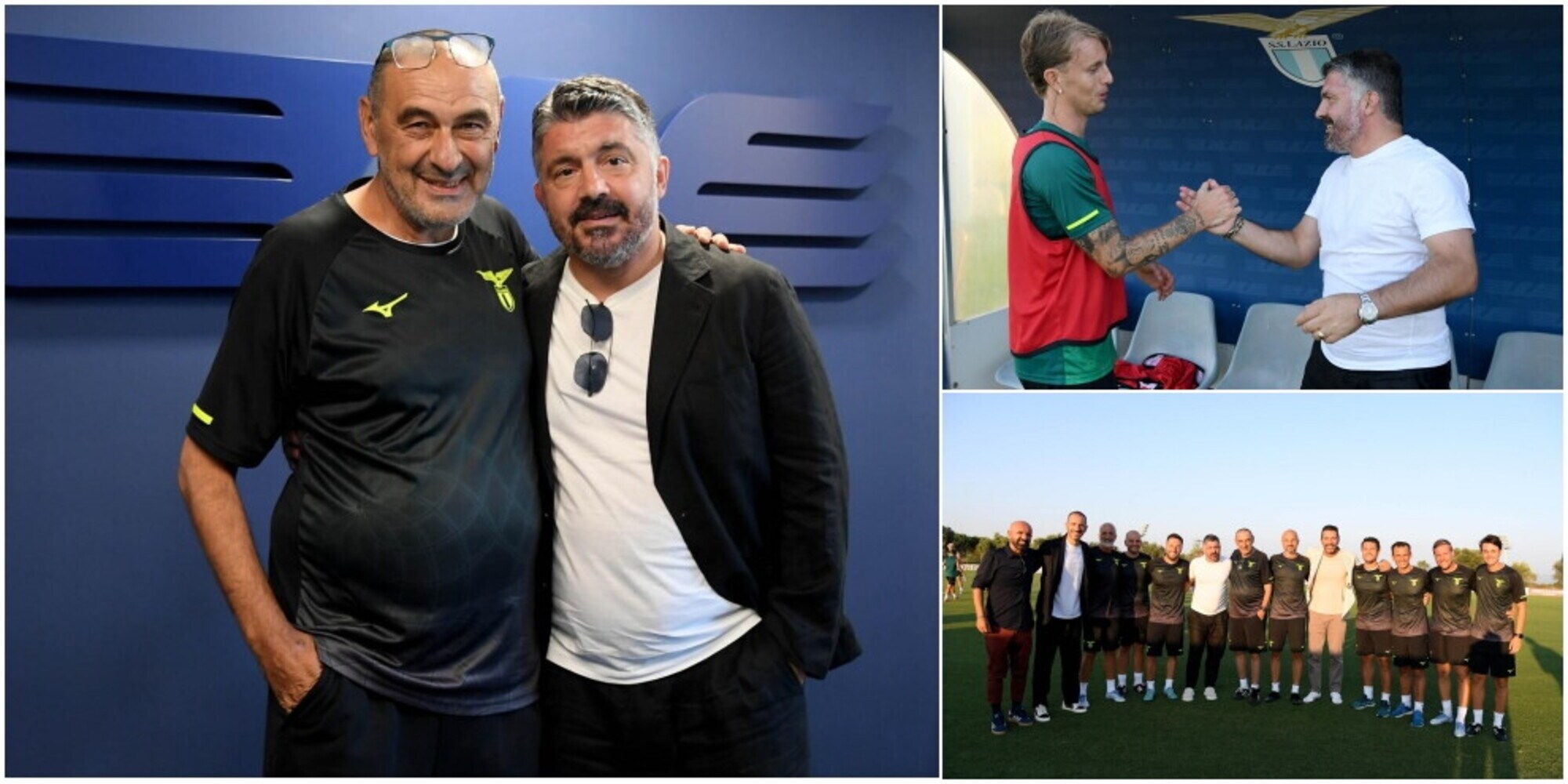 La Lazio apre le porte a Gattuso: il ct, Buffon e Bonucci in visita a Formello