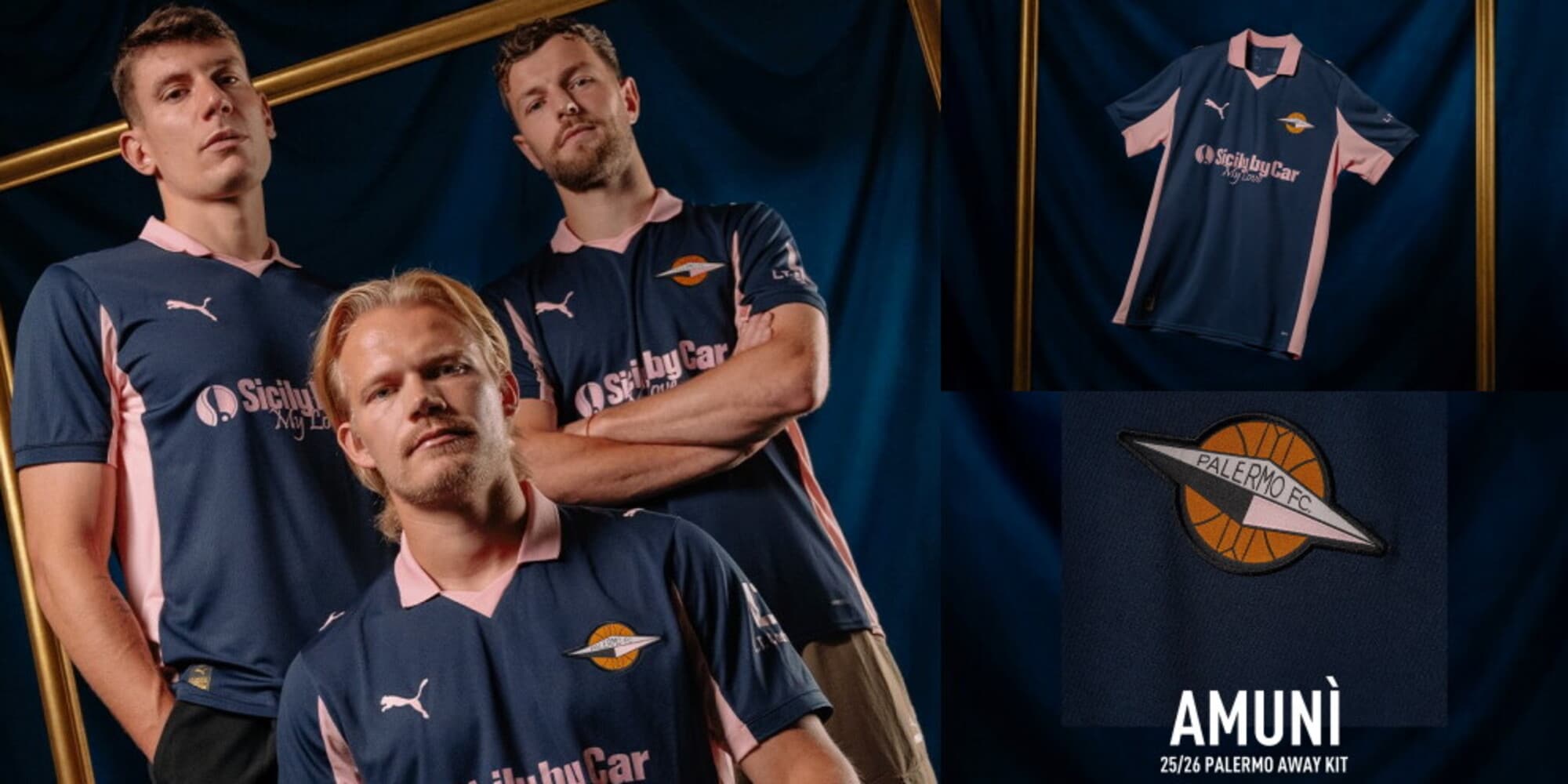 Il Palermo presenta la seconda maglia che riscopre la tradizione del club