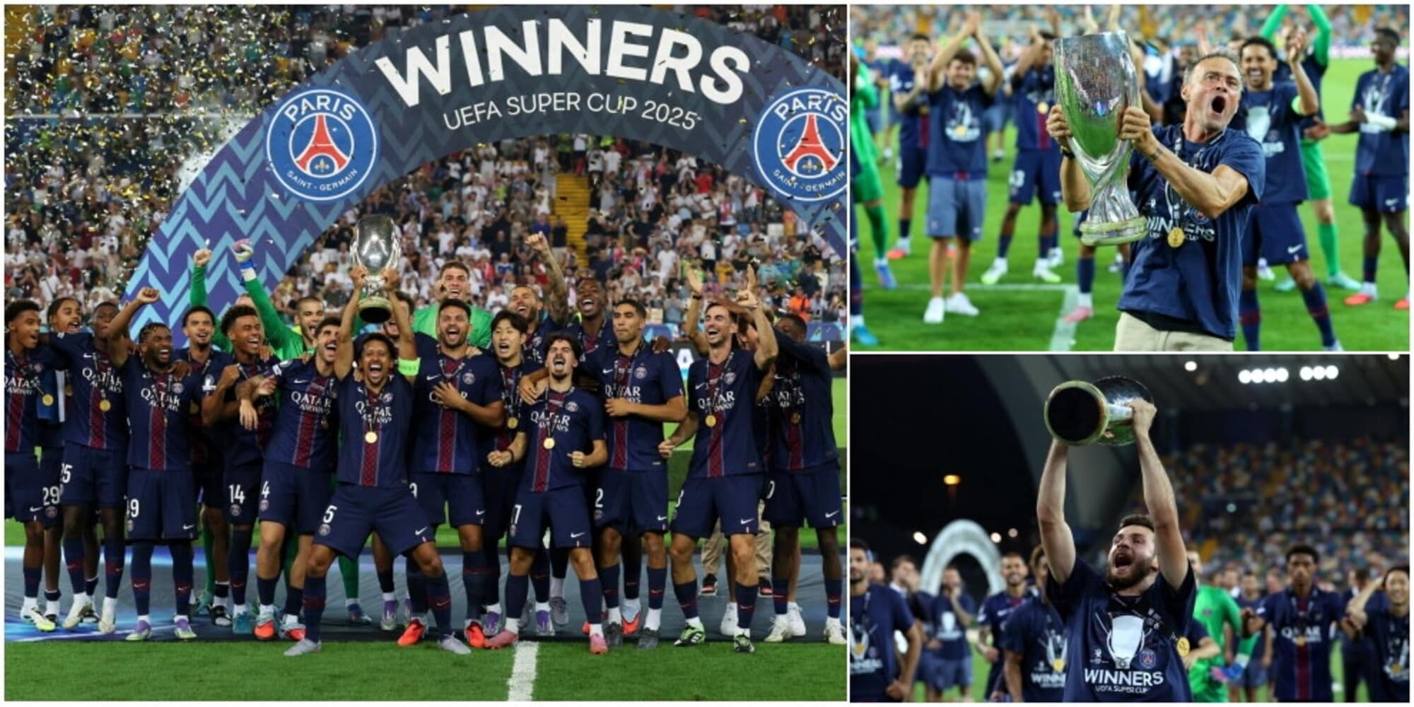 Il Psg di Luis Enrique e Kvara in trionfo a Udine: la Supercoppa Europea è sua!