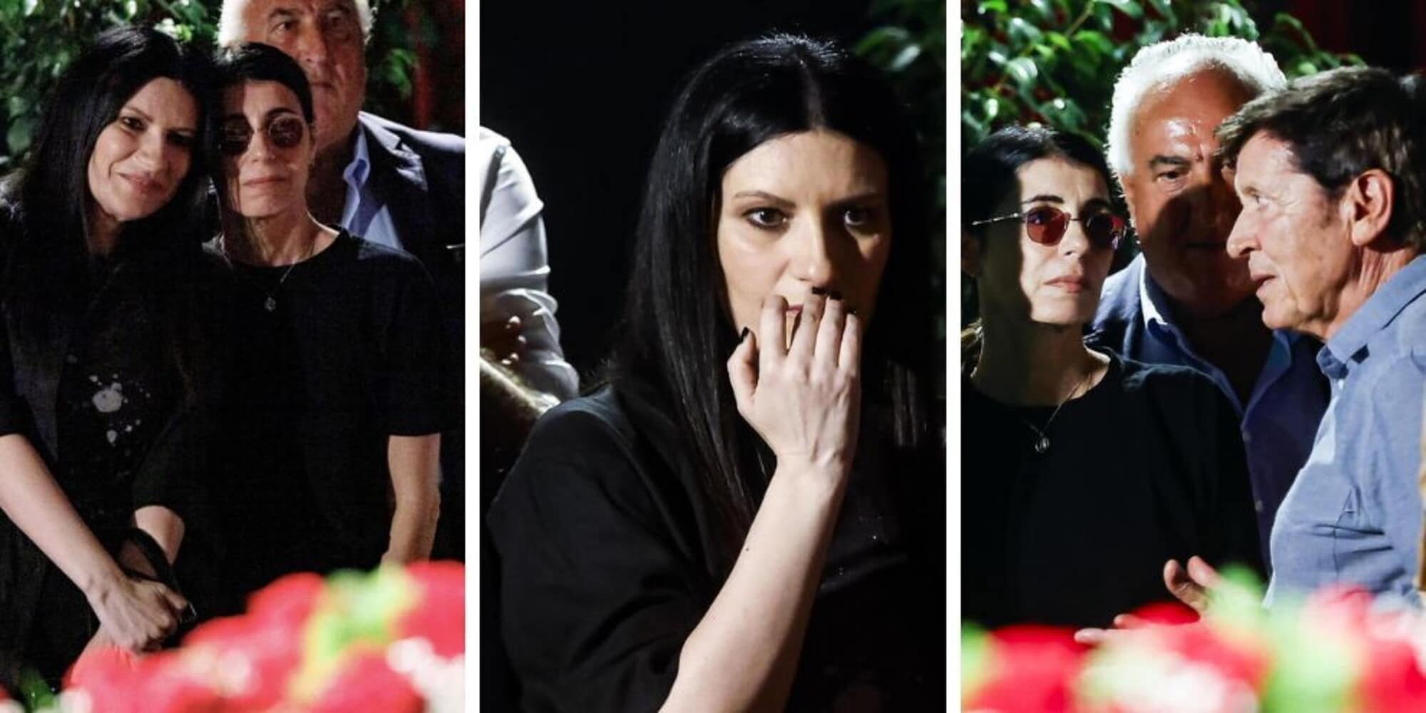 Laura Pausini e Giorgia in lacrime davanti alla bara di Pippo Baudo: le foto fanno il giro del mondo