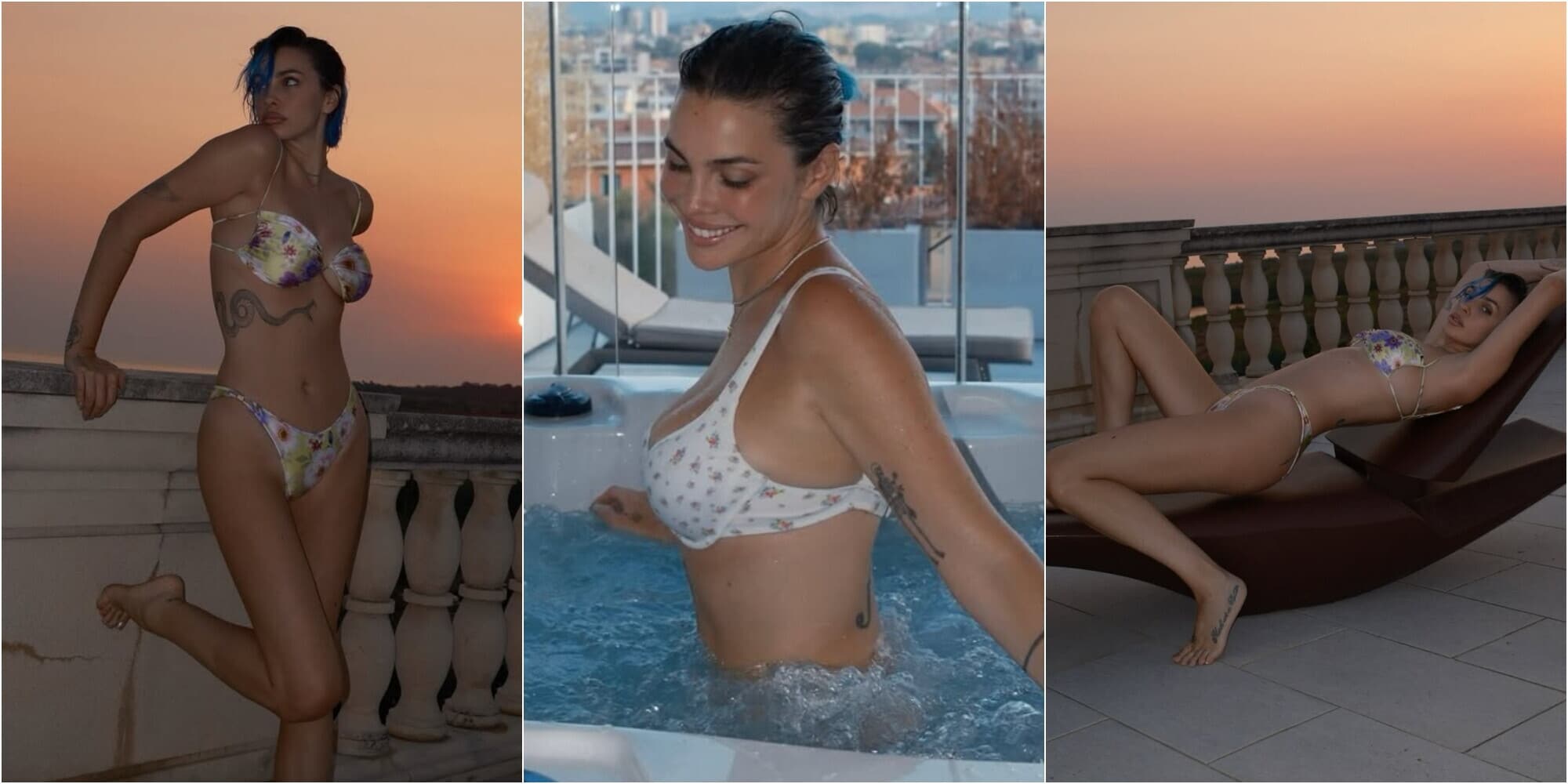 Rose Villain strepitosa in bikini, le foto al tramonto fanno impazzire i fan