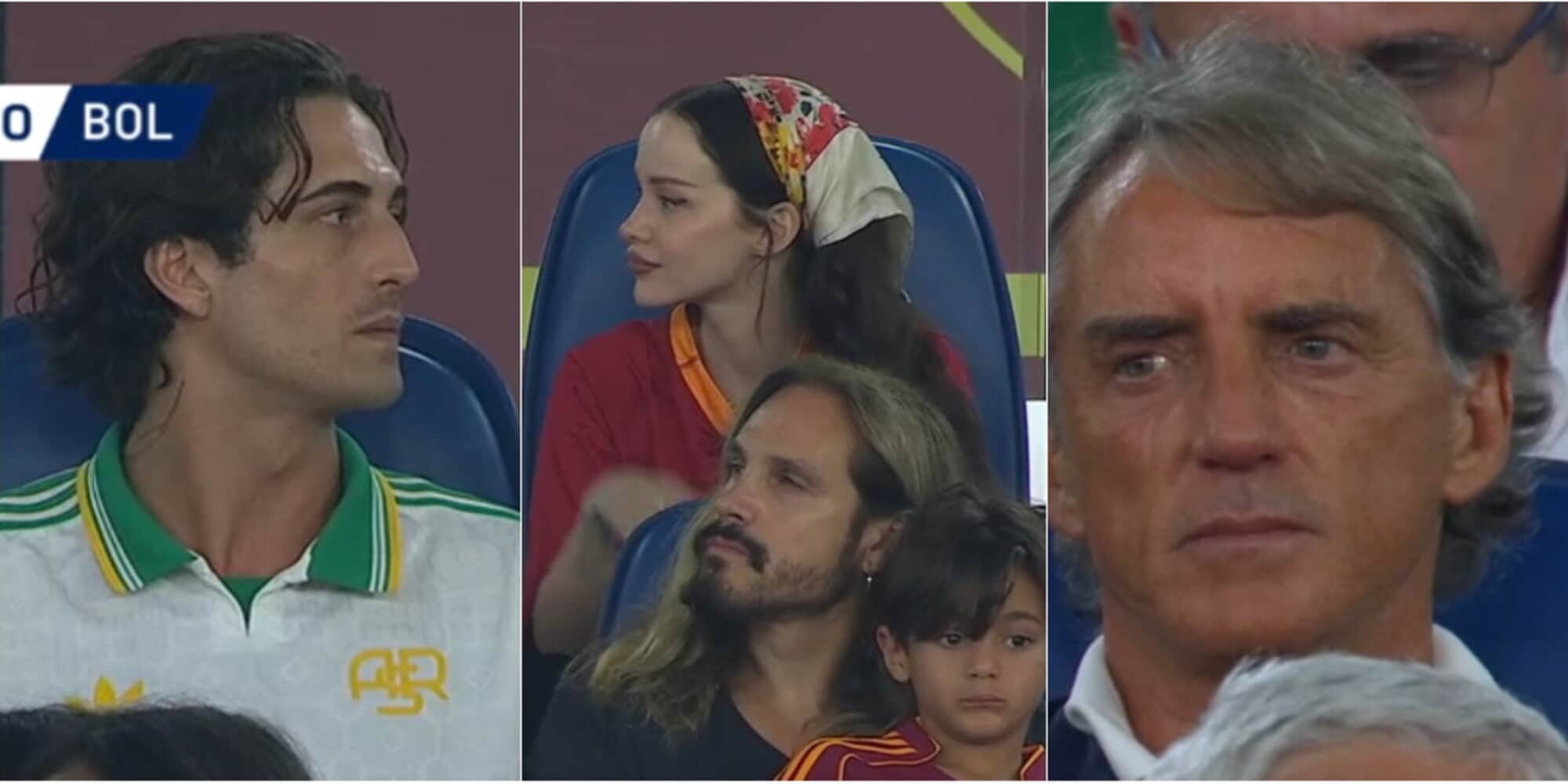 Da Damiano David a Zoe Saldana, quanti vip in tribuna per Roma-Bologna