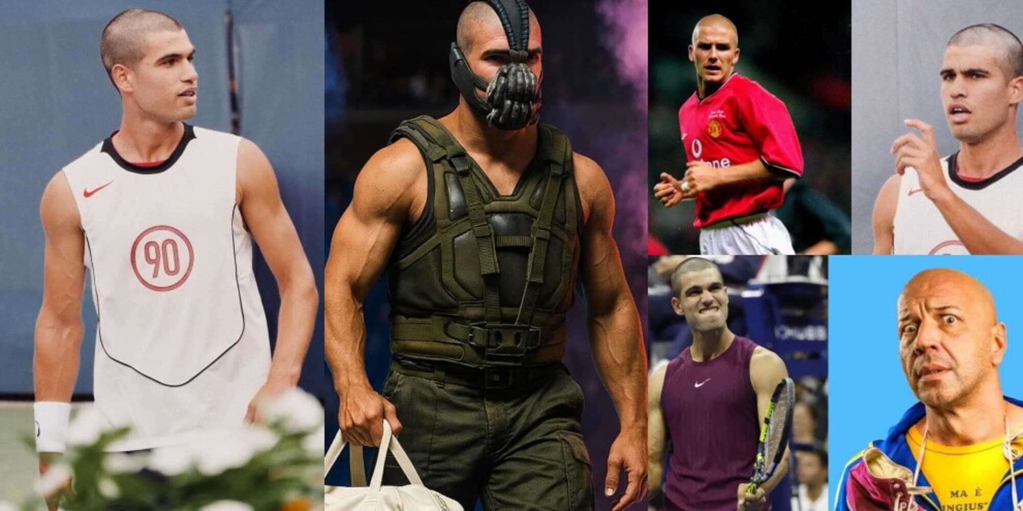 Da Beckham a Batman: il nuovo look di Alcaraz scatena le ironie social