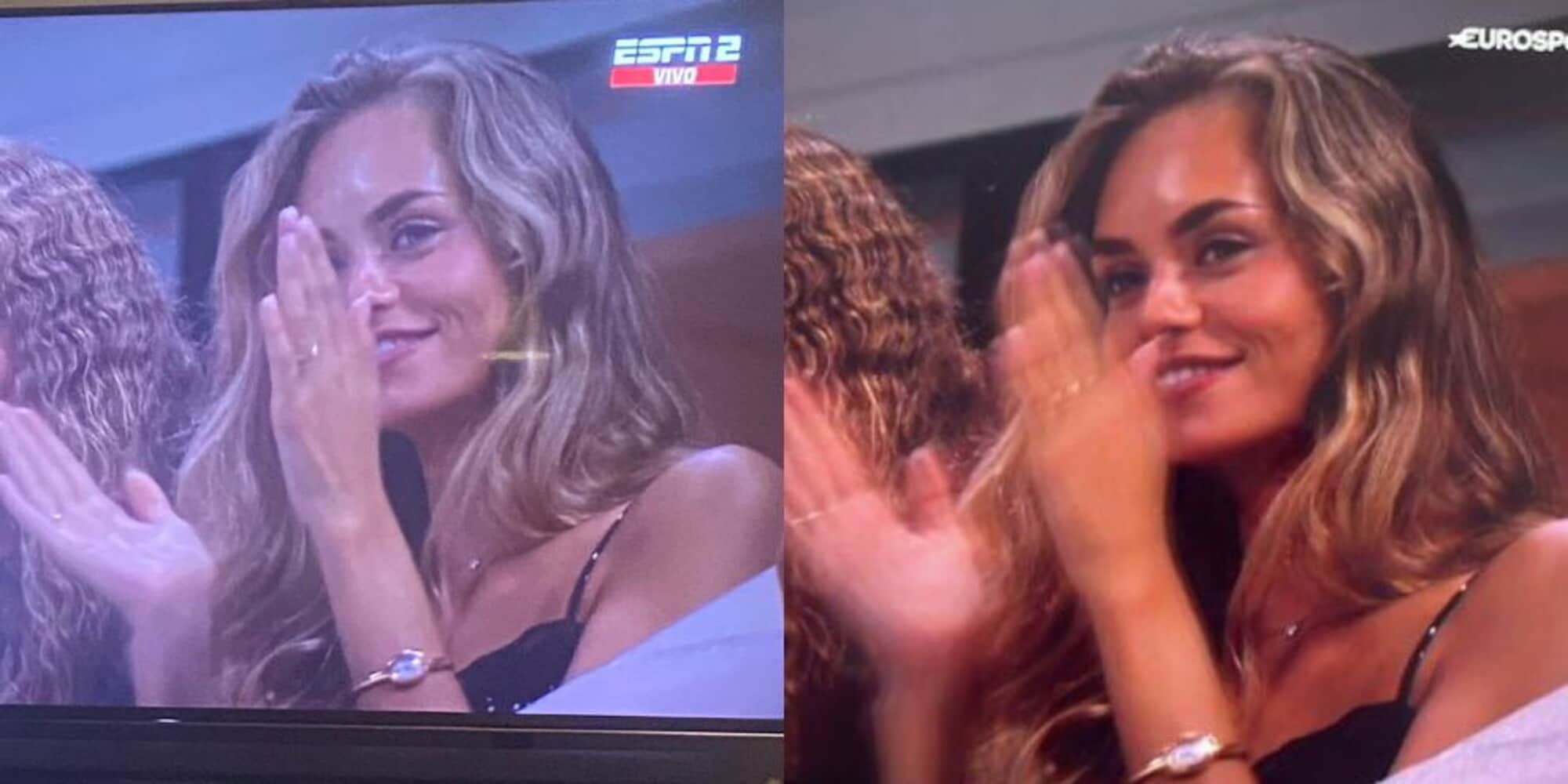 Le telecamere pizzicano Laila Hasanovic in tribuna per Sinner, la reazione dei social