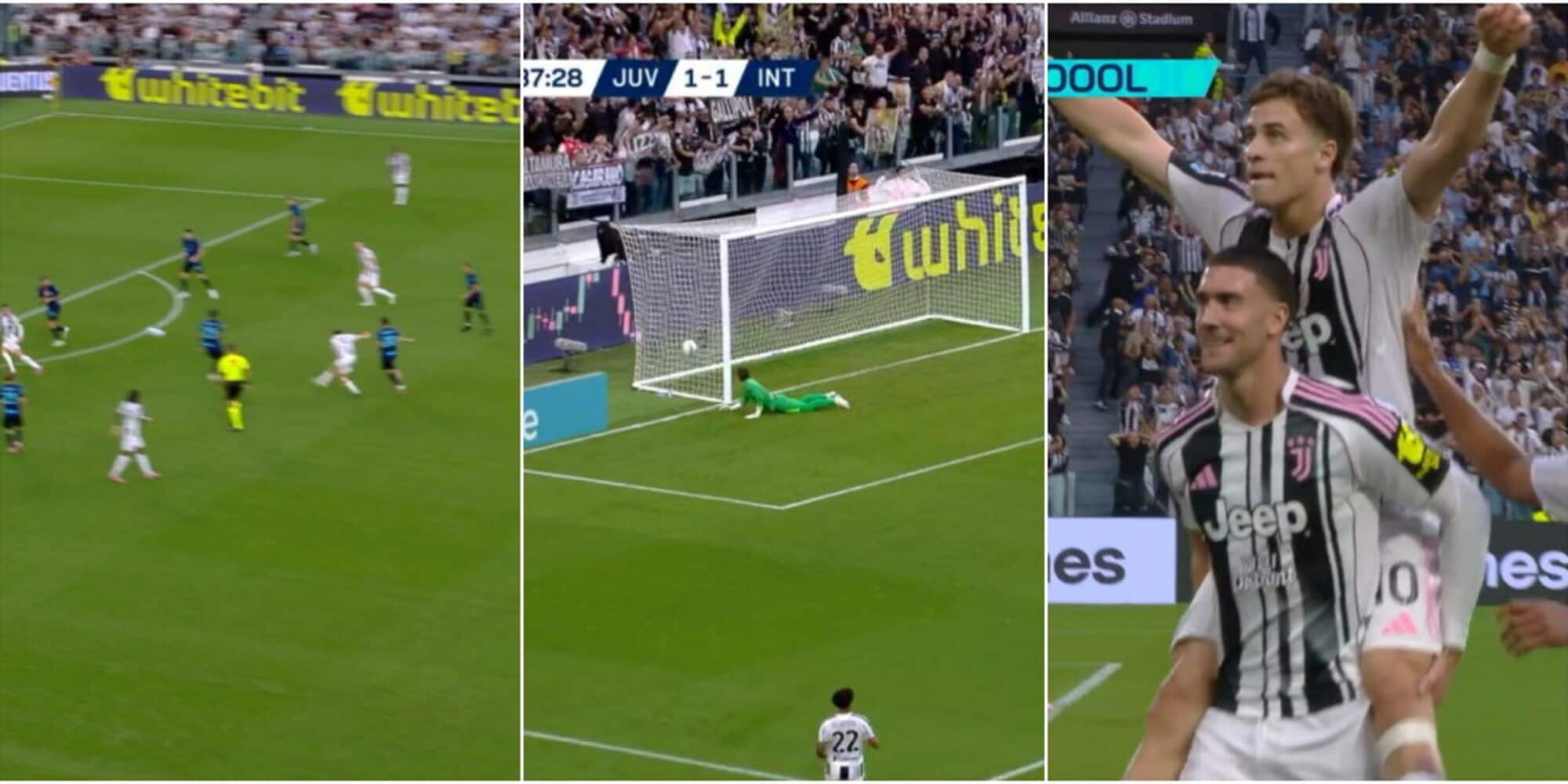 Yildiz, gol pazzesco in Juve-Inter: la fotosequenza del tiro