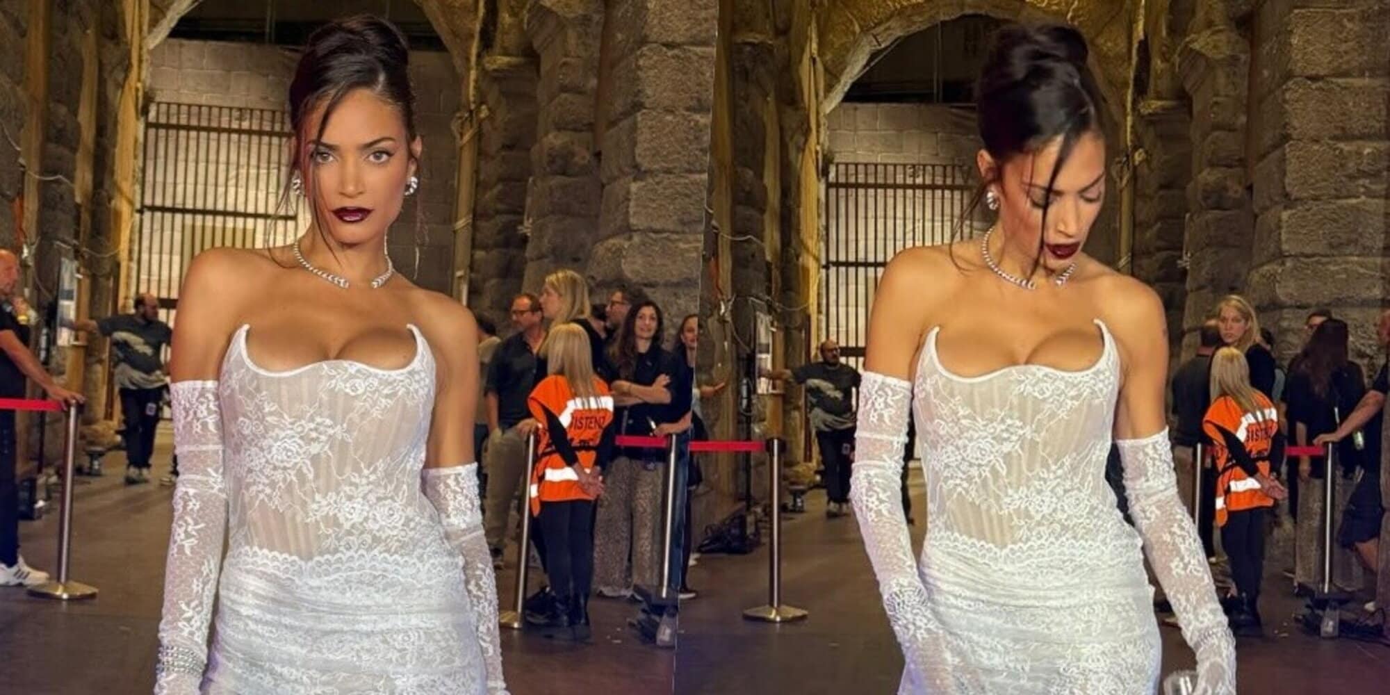 Elodie sfila con un décolleté che fa impazzire i social