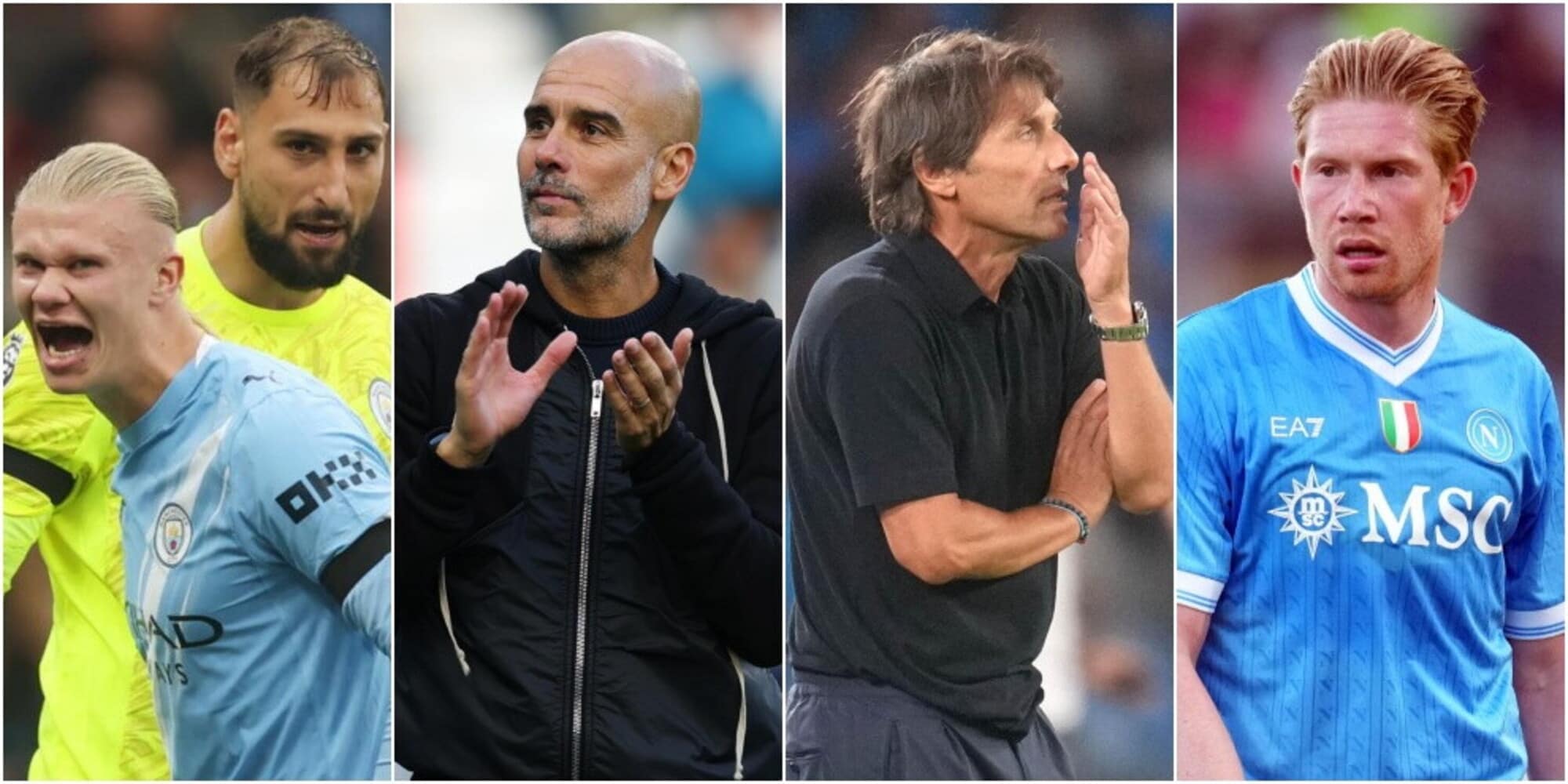 Manchester City-Napoli: le formazioni ufficiali di Guardiola e Conte