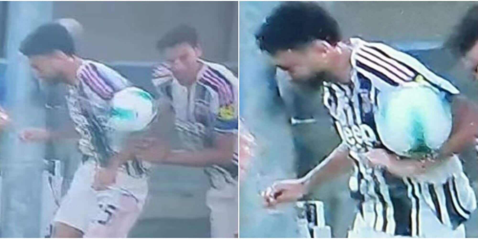 Bufera Verona-Juve, il tocco di mano di Joao Mario in area: la fotosequenza del rigore