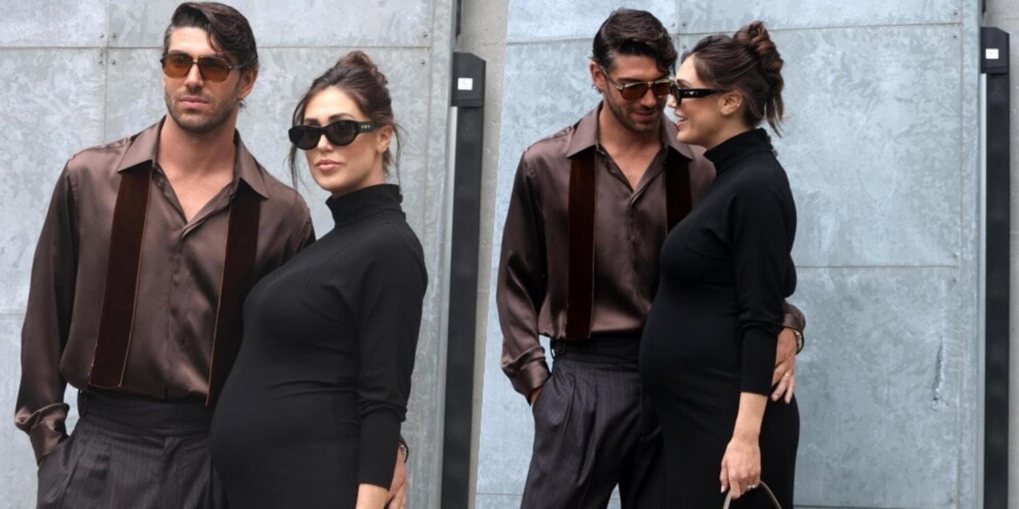 Cecilia Rodriguez con il pancione e Ignazio Moser alla Fashion Week di Milano