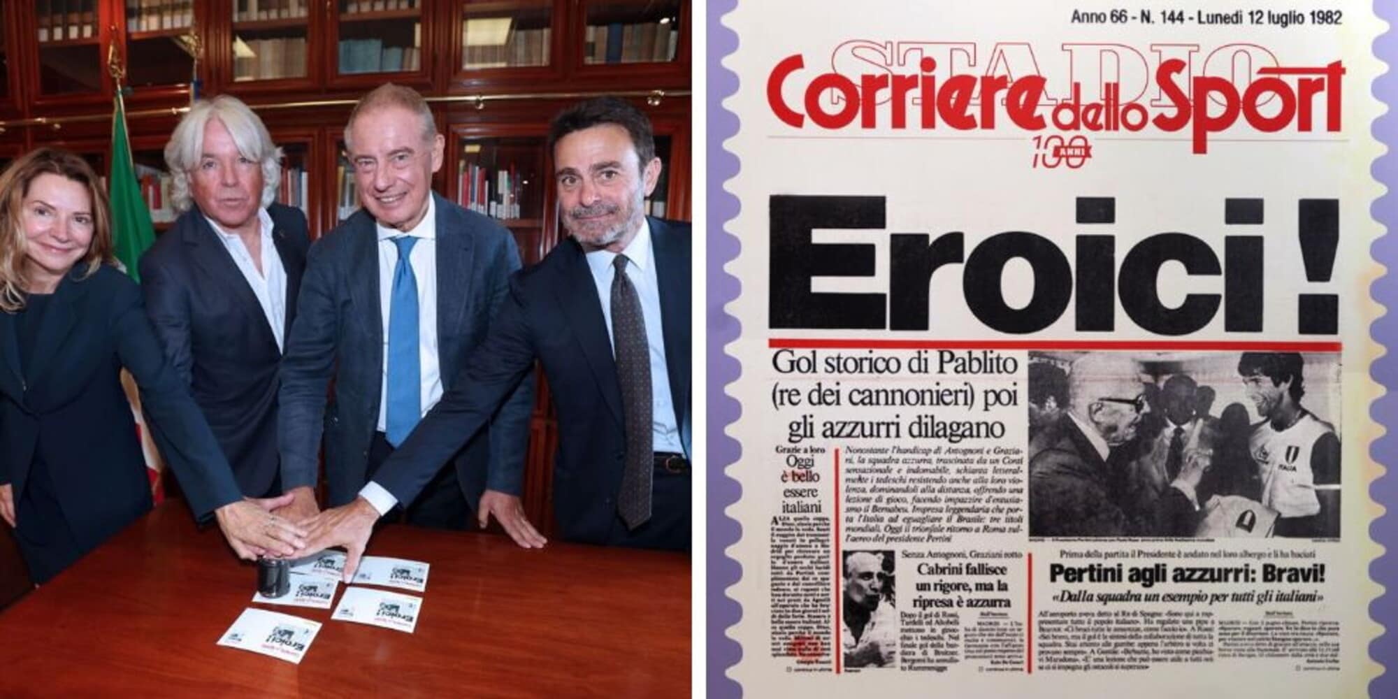 Francobollo per i 100 anni del Corriere dello Sport, tutte le foto