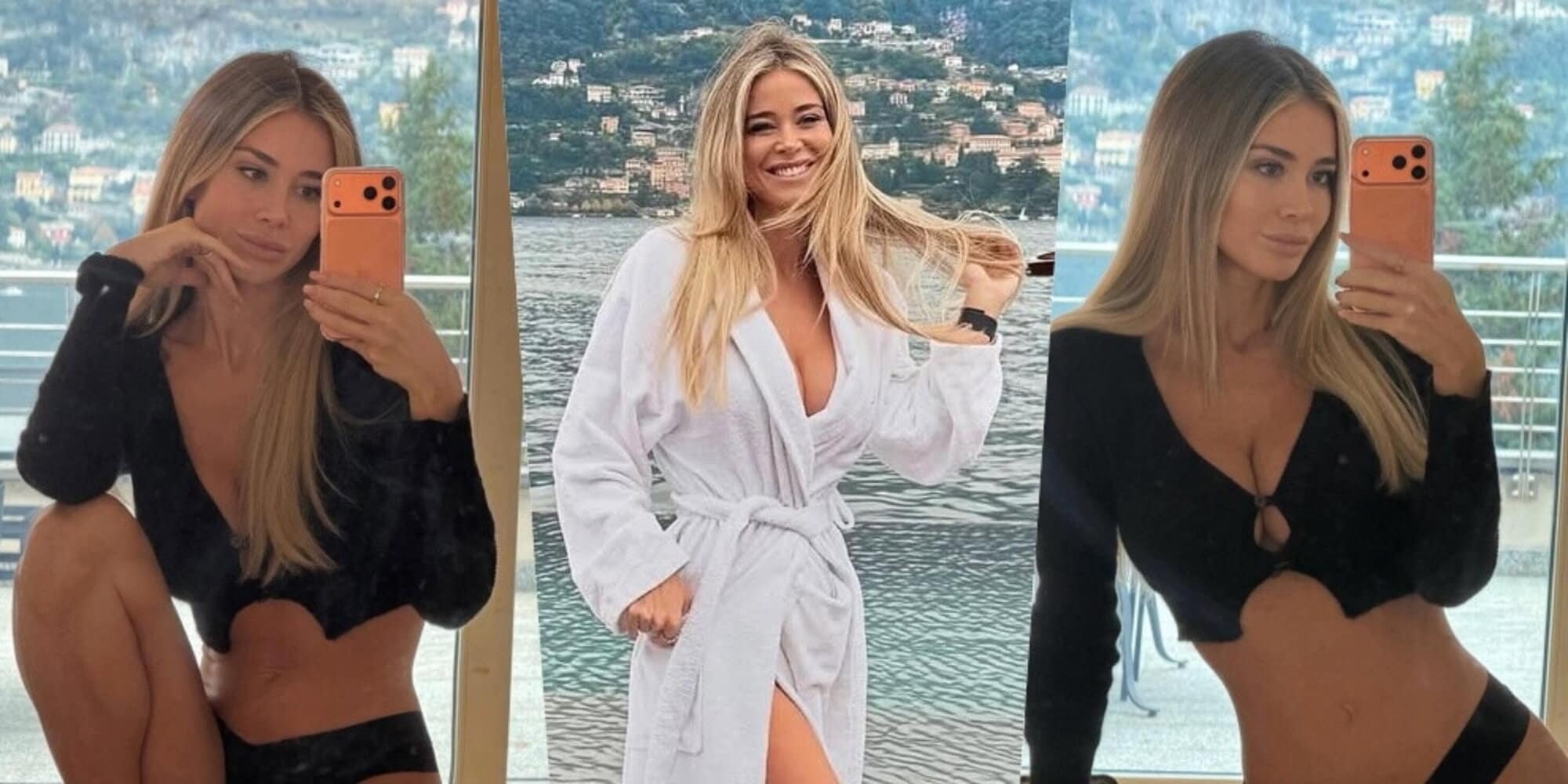 Diletta Leotta, che weekend romantico: accappatoio e selfie sul lago di Como