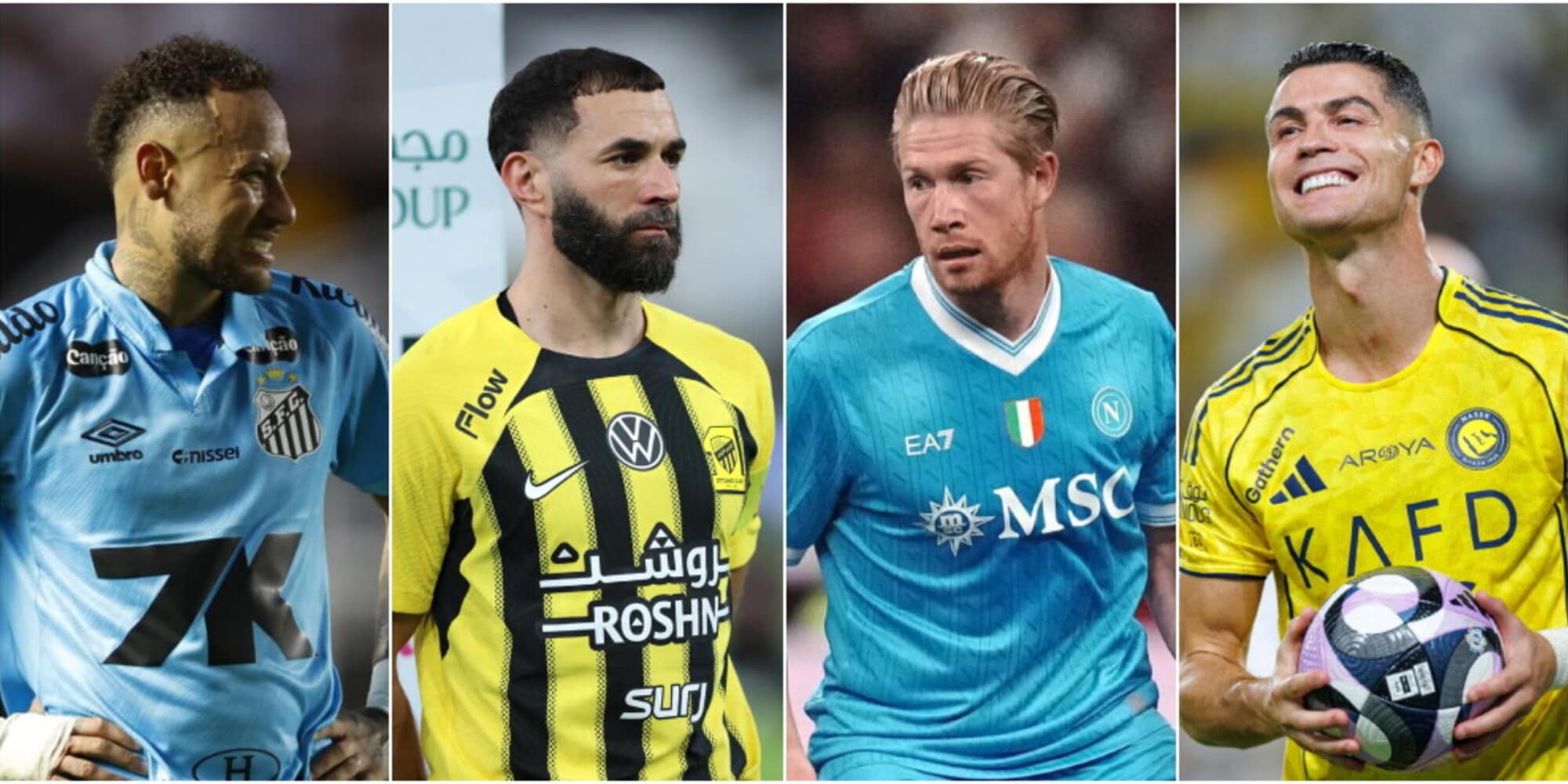 Da Ronaldo a Neymar, De Bruyne e Benzema: i calciatori più pagati secondo Forbes. Chi manca e chi domina
