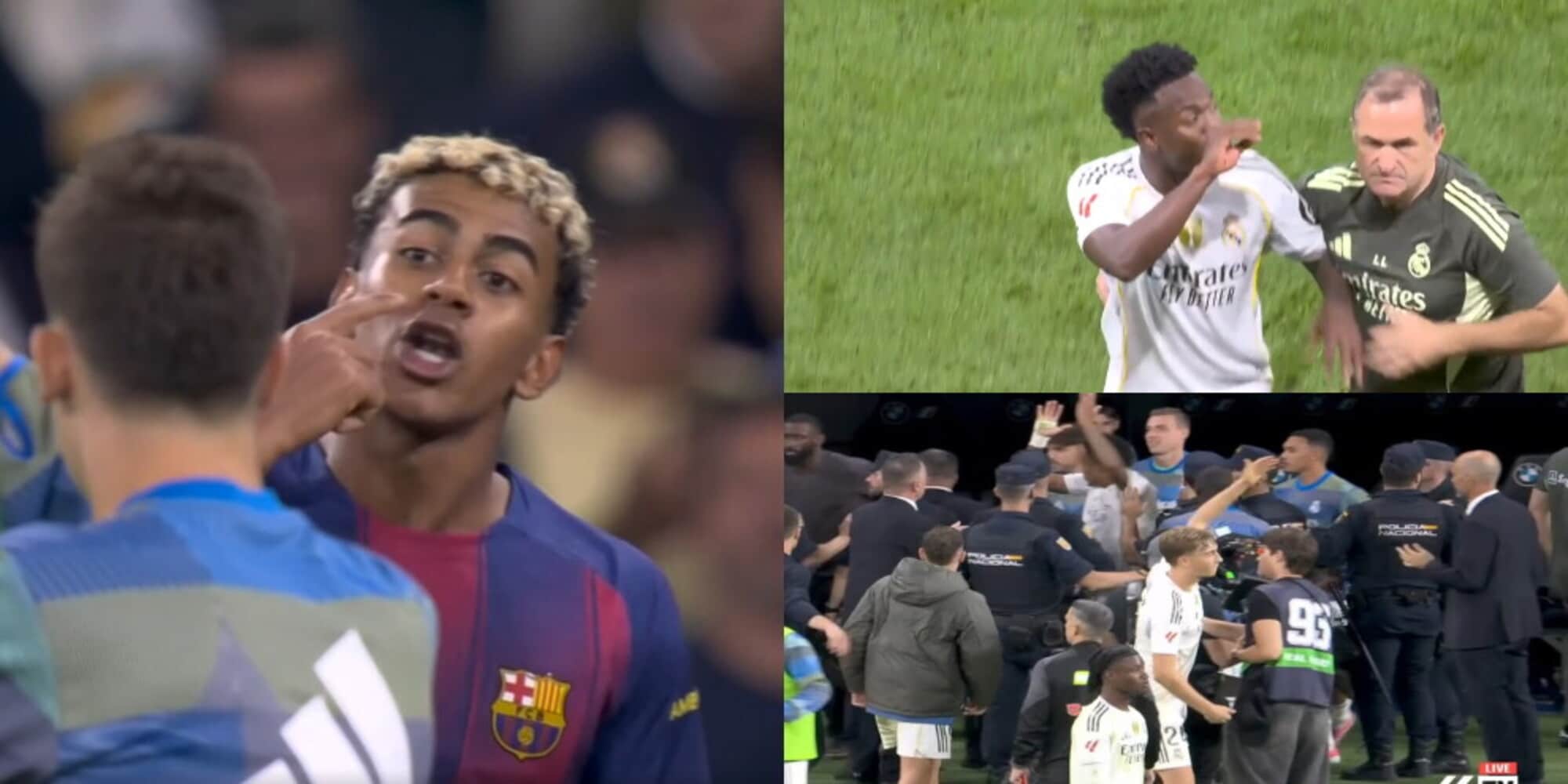 Yamal provoca, Vinicius risponde: clamorosa rissa nel finale di Real-Barcellona. Interviene anche la polizia!