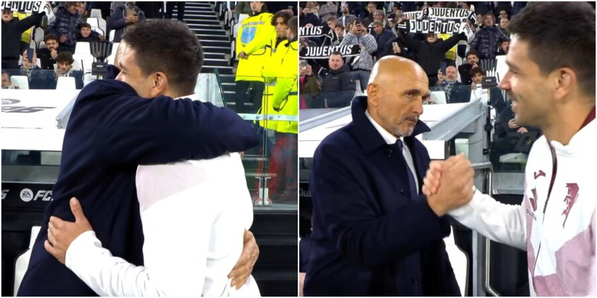 Spalletti ritrova Simeone da avversario: l'abbraccio tra ex Napoli prima di Juve-Torino