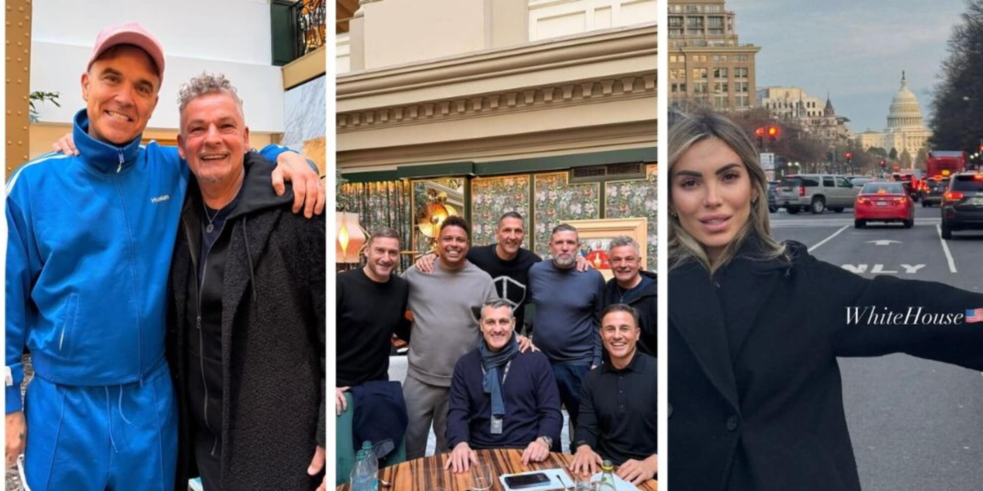 Totti con Ronaldo e Batistuta, Baggio con Robbie Williams e alla Casa Bianca, Noemi Bocchi turista e tutti i vip: le foto show prima del sorteggio