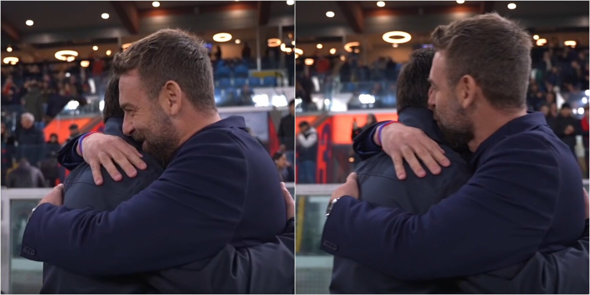 De Rossi e Chivu, l'abbraccio è da brividi prima di Genoa-Inter