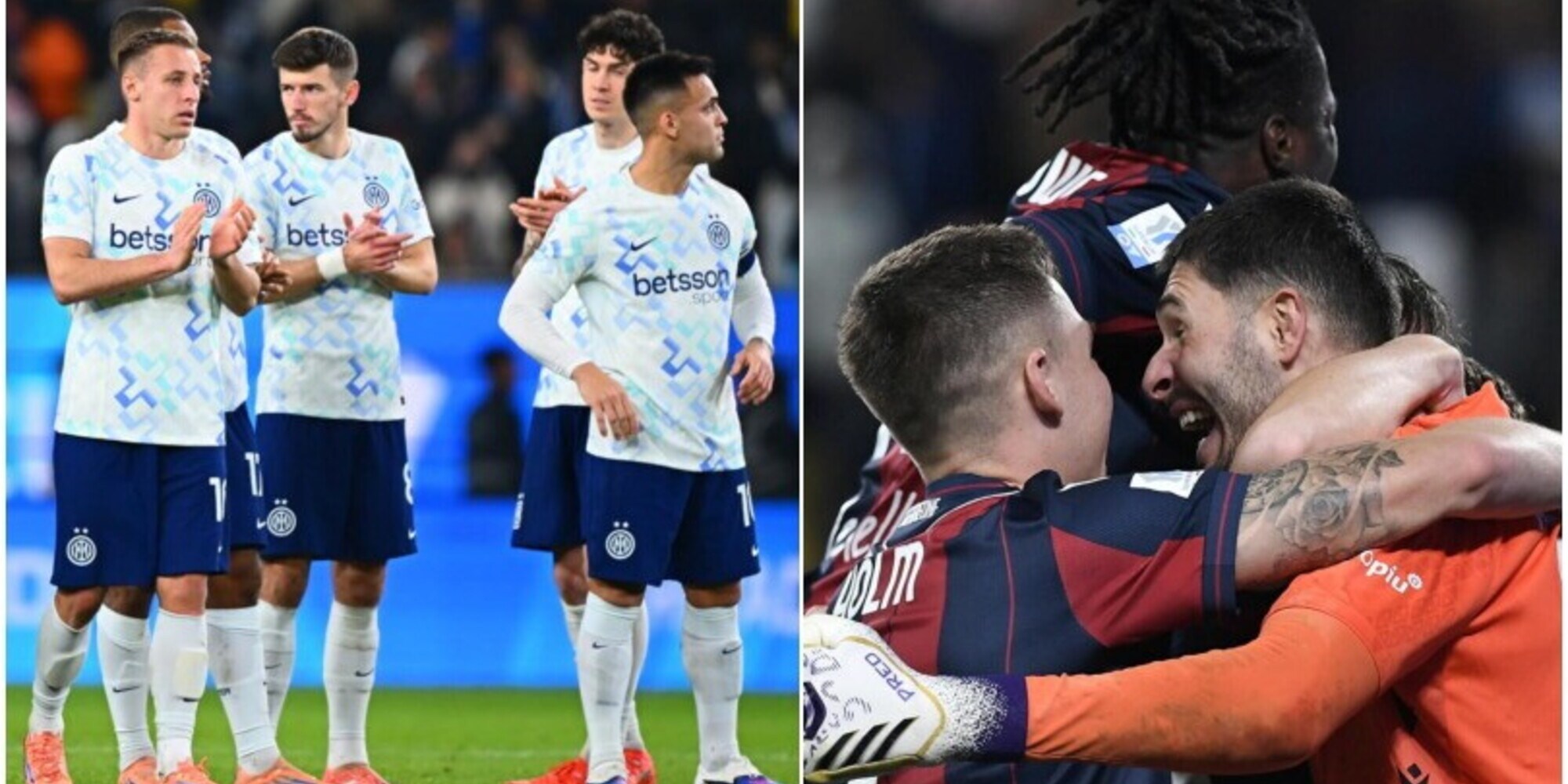 La gioia del Bologna, le lacrime dell'Inter: tutte le reazioni dopo la semifinale in Supercoppa